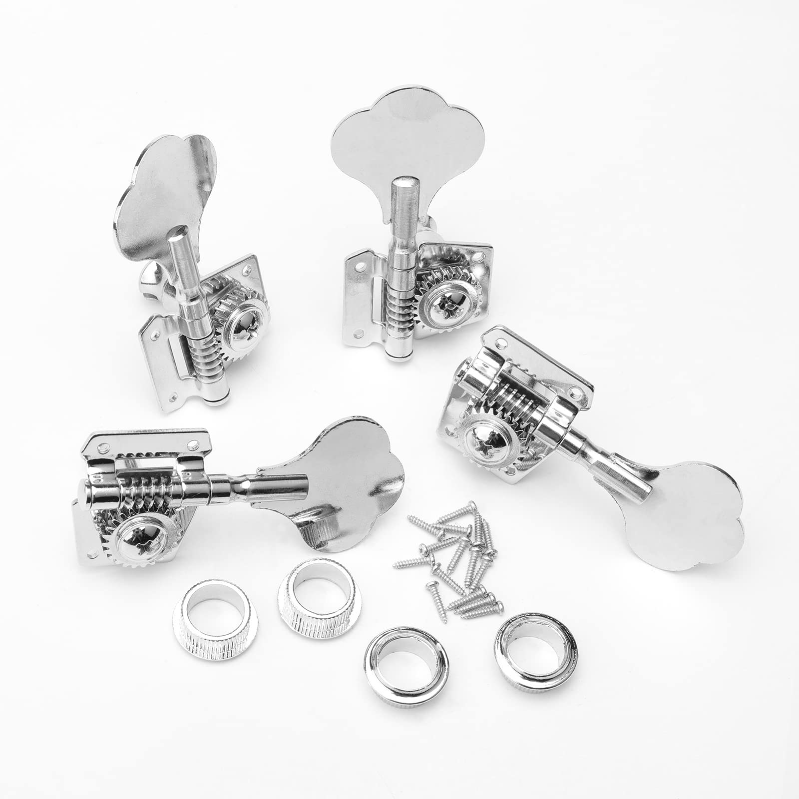 4R Open Electric Guitar Bass Tuners Guitar Tuning Key Pegs Machine Head Replacement for Electric Jazz Bass or Precision Instrume