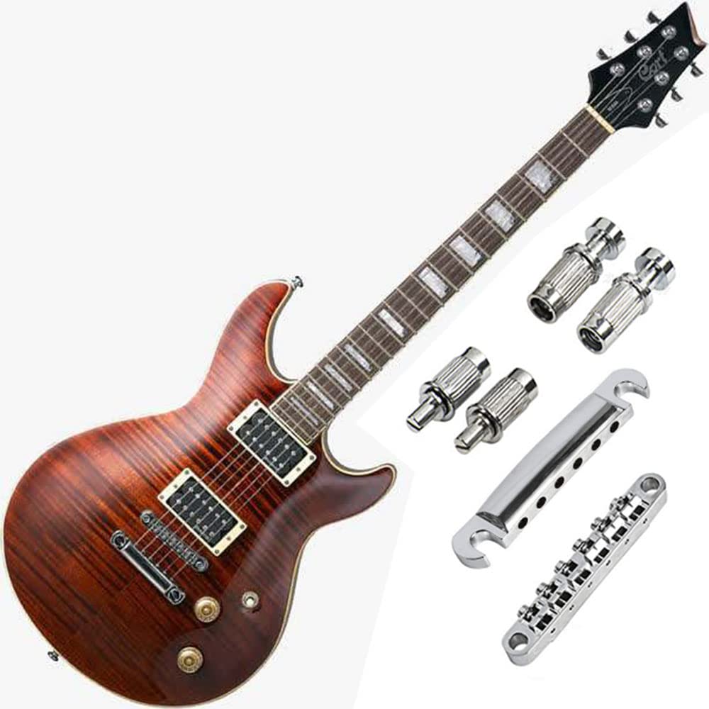 Electric Guitar Tune-o-Matic Tailpiece Bridge Set w/Studs Mounting Accessories Fit For Epiphone Les Paul Replacement Parts