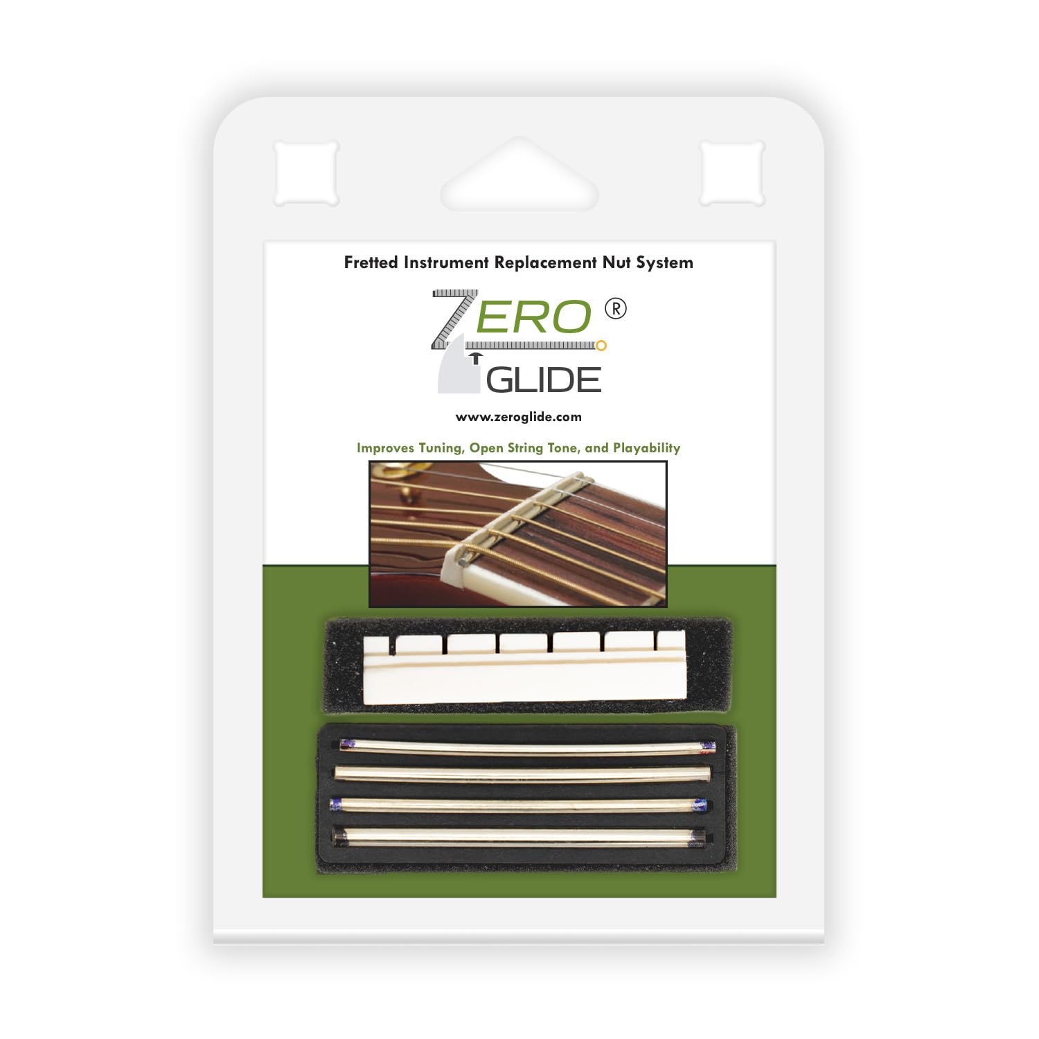 Zero Glide Zs-13 Slotted Replacement Nut For Classical Guitars