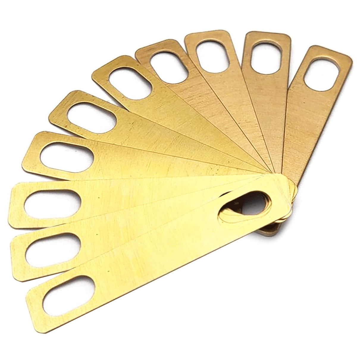 Maxcheer 10Pcs Guitar Neck Shims 4Pcs 0.2Mm, 4Pcs 0.5Mm And 2Pcs 1Mm Thickness Brass Shims For Guitar And Bass Bolt-On Neck Repa