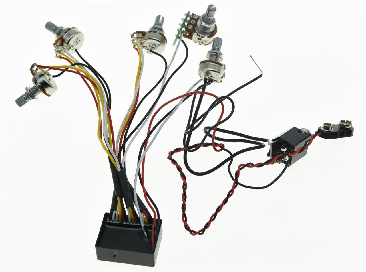 KAISH Pre-wired 3 Band Active & Passive EQ Equalizer Electric Bass Preamp Circuit