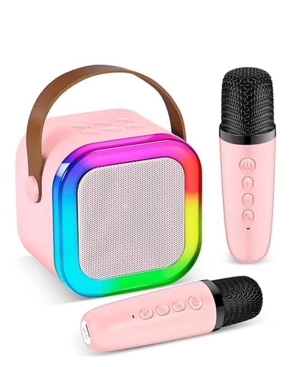 Wireless Karaoke Speaker With Mic & Voice Changer - Bluetooth-Compatible Machine With Rgb Lights, 8H Playtime, Multi-Mode Connec