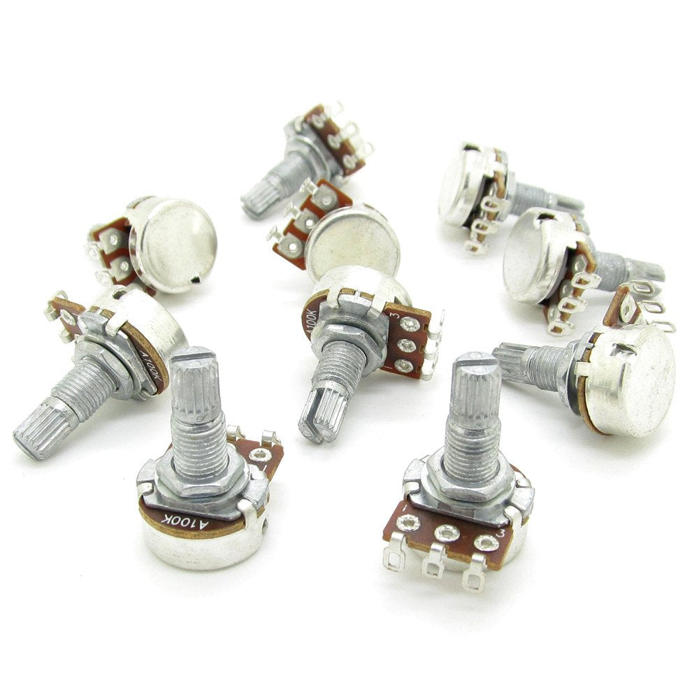 JIUWU DN A10k Ohm Mini Control Potentiometer for Electric Guitar Volume Pot (Pack of 10)