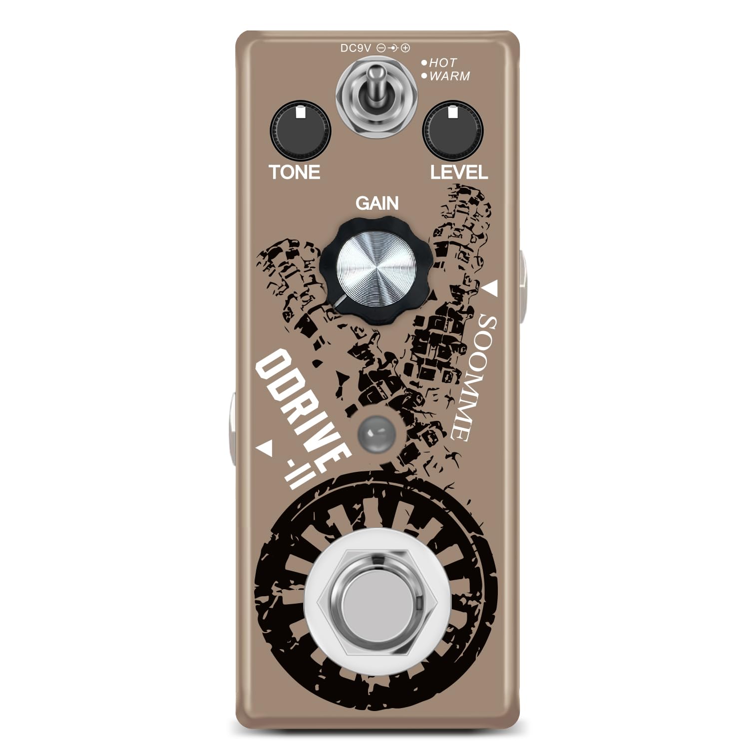 SOOMME Overdrive Guitar Pedal Gear Mini Single Effect For Electric Guitar Bass True Bypass