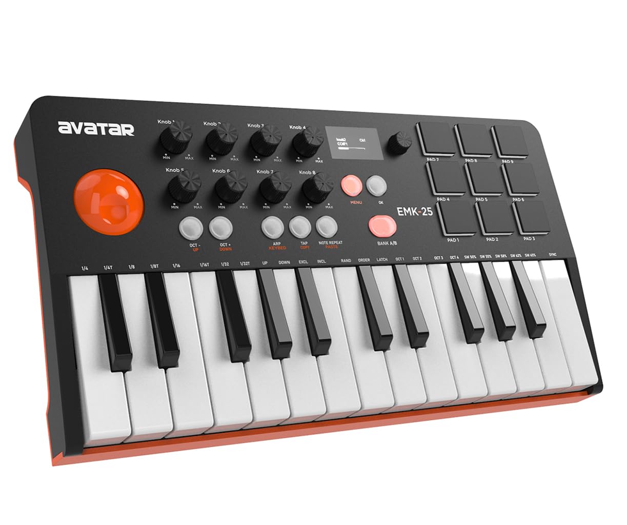 HXW 25 Keys Bluetooth MIDI Keyboard Controller for Beginners and Producers, Professional Mini Beat Maker Machine, Software Inclu