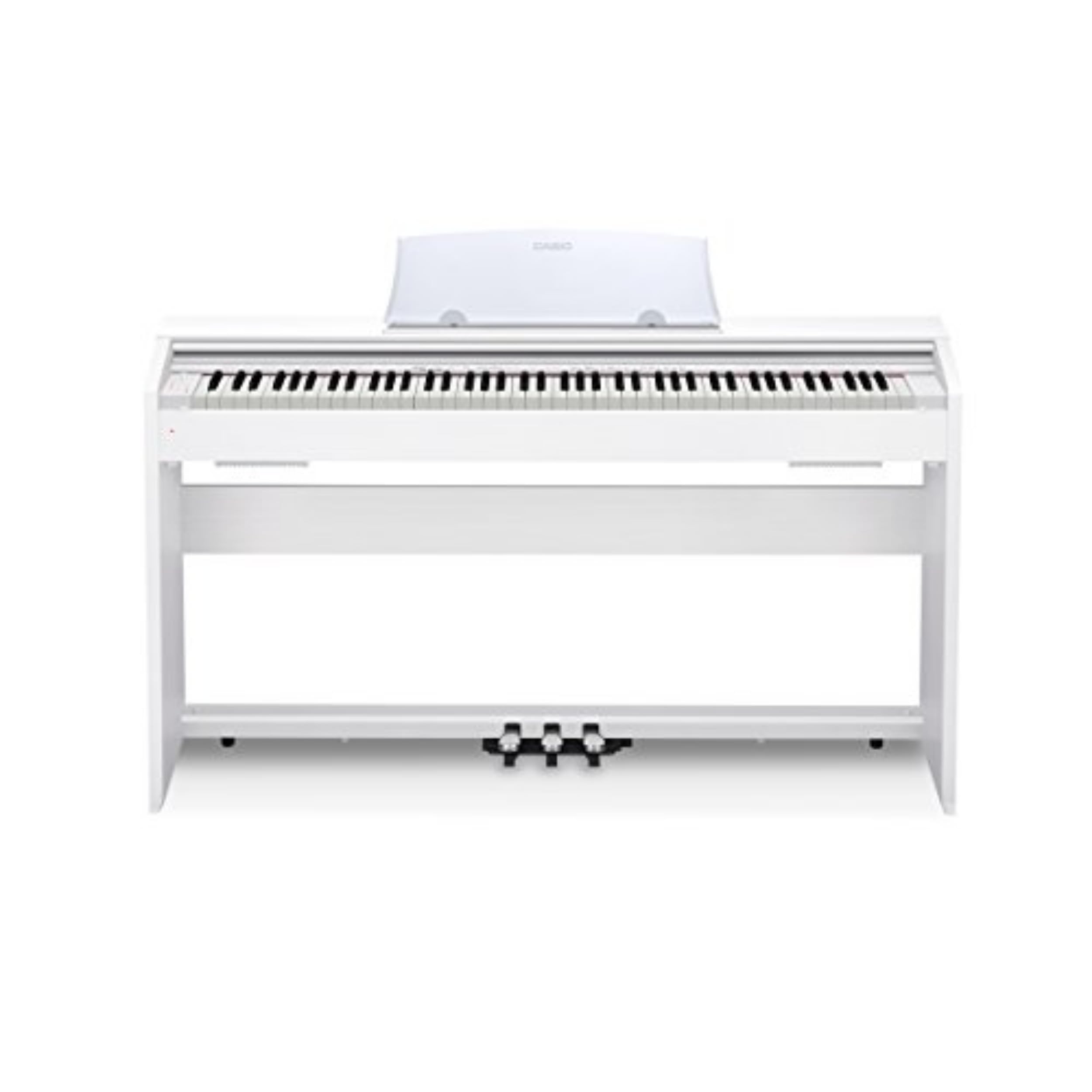 Casio Privia PX-770 Console Digital Piano, with 88-Key Weighted Action, 18 Tones, 16W Speaker System, USB-MIDI, White Finish (PX