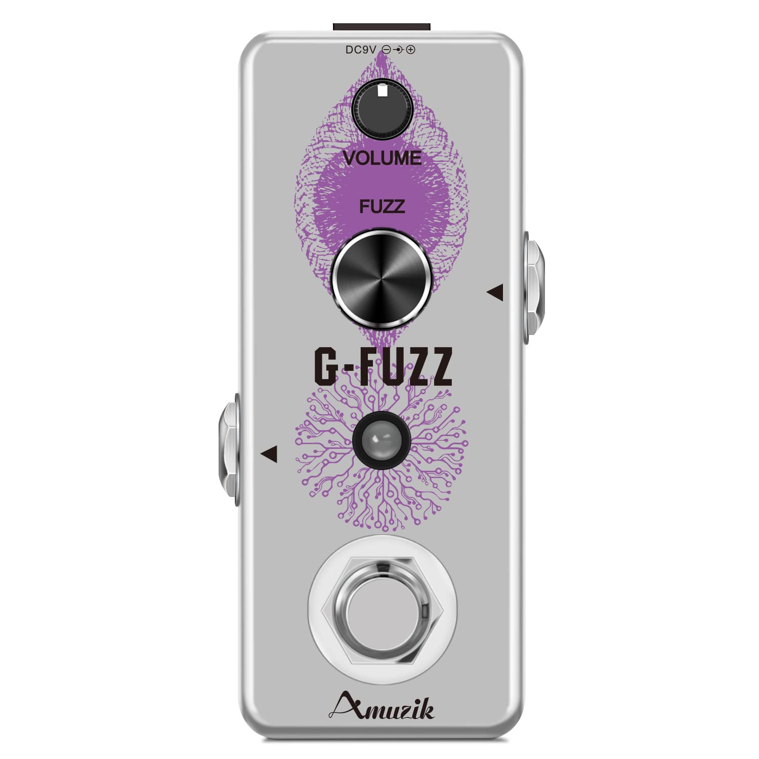 Amuzik Classic Guitar Pedals Analog Fuzz Effect Pedal Vintage G-Fuzz Effect Pedal For Electric Guitar Bass With True Bypass