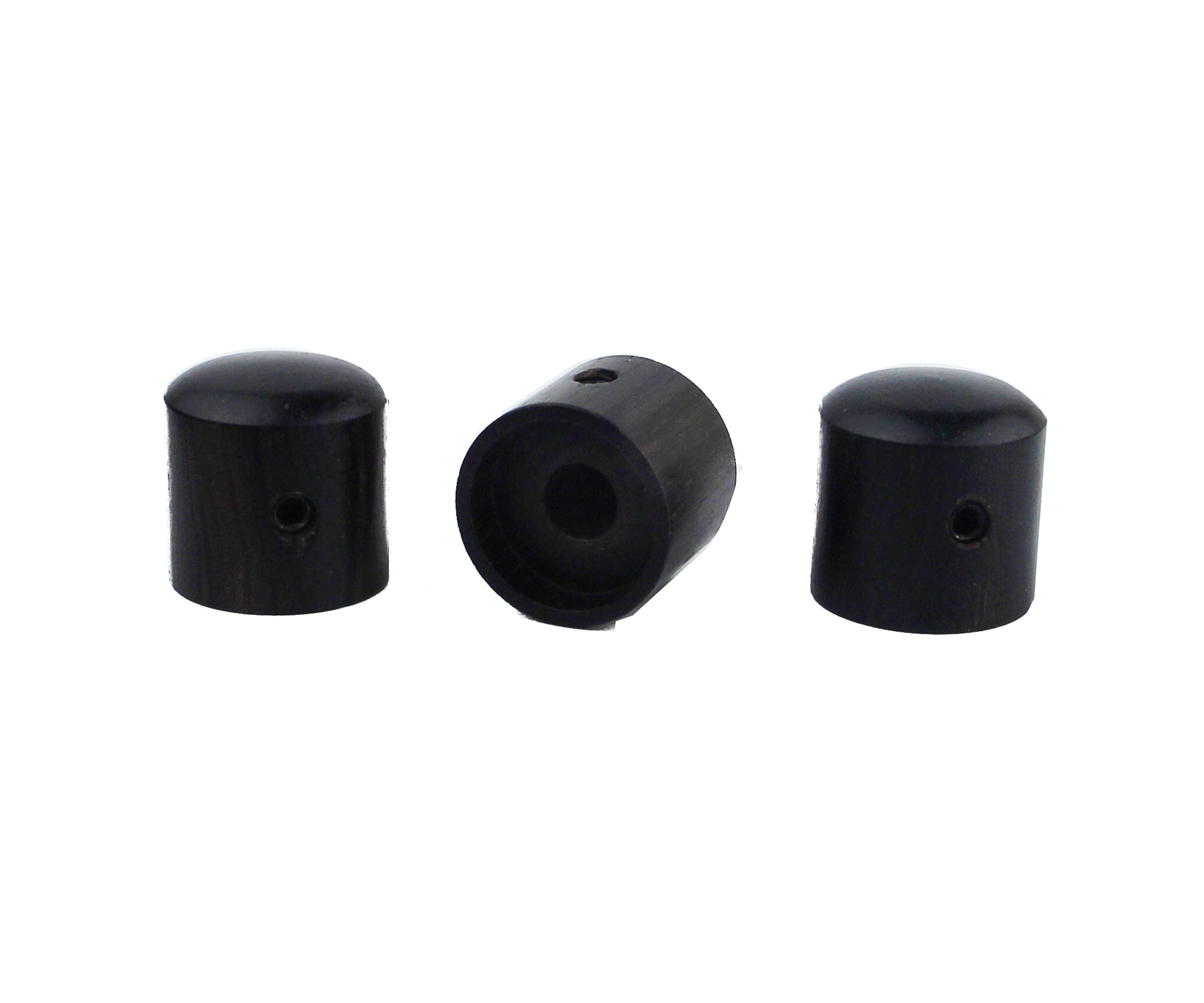 Guyker 3Pcs Ebony Potentiometer Control Knobs Dia. 6mm (0.24'') Shaft Pots - Rotary Volume Tone Knob Replacement Part for Electr