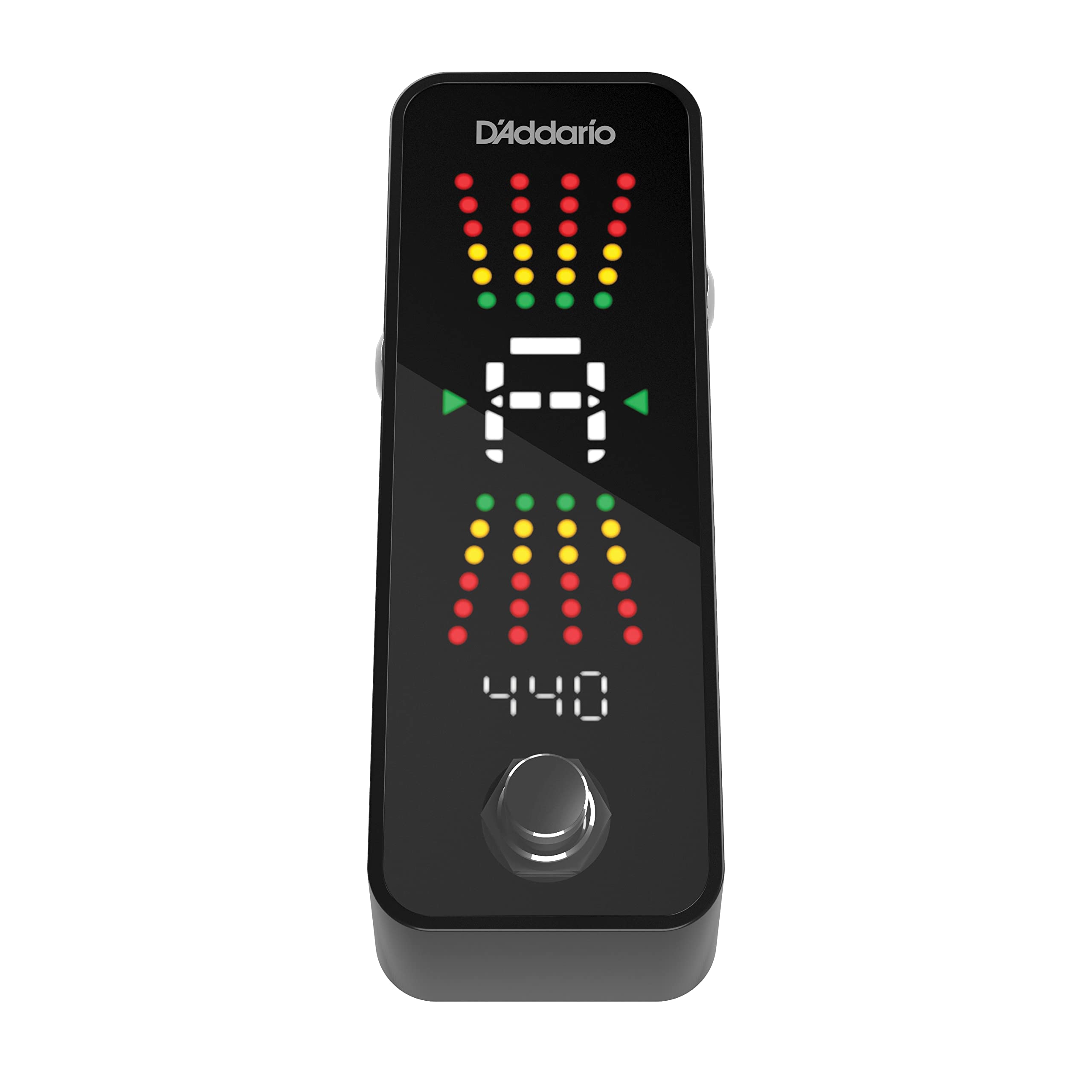 D'Addario Accessories Guitar Tuner Pedal Plus - Chromatic Tuner For Electric Guitars, Bass Guitars And More - Fast And Accurate