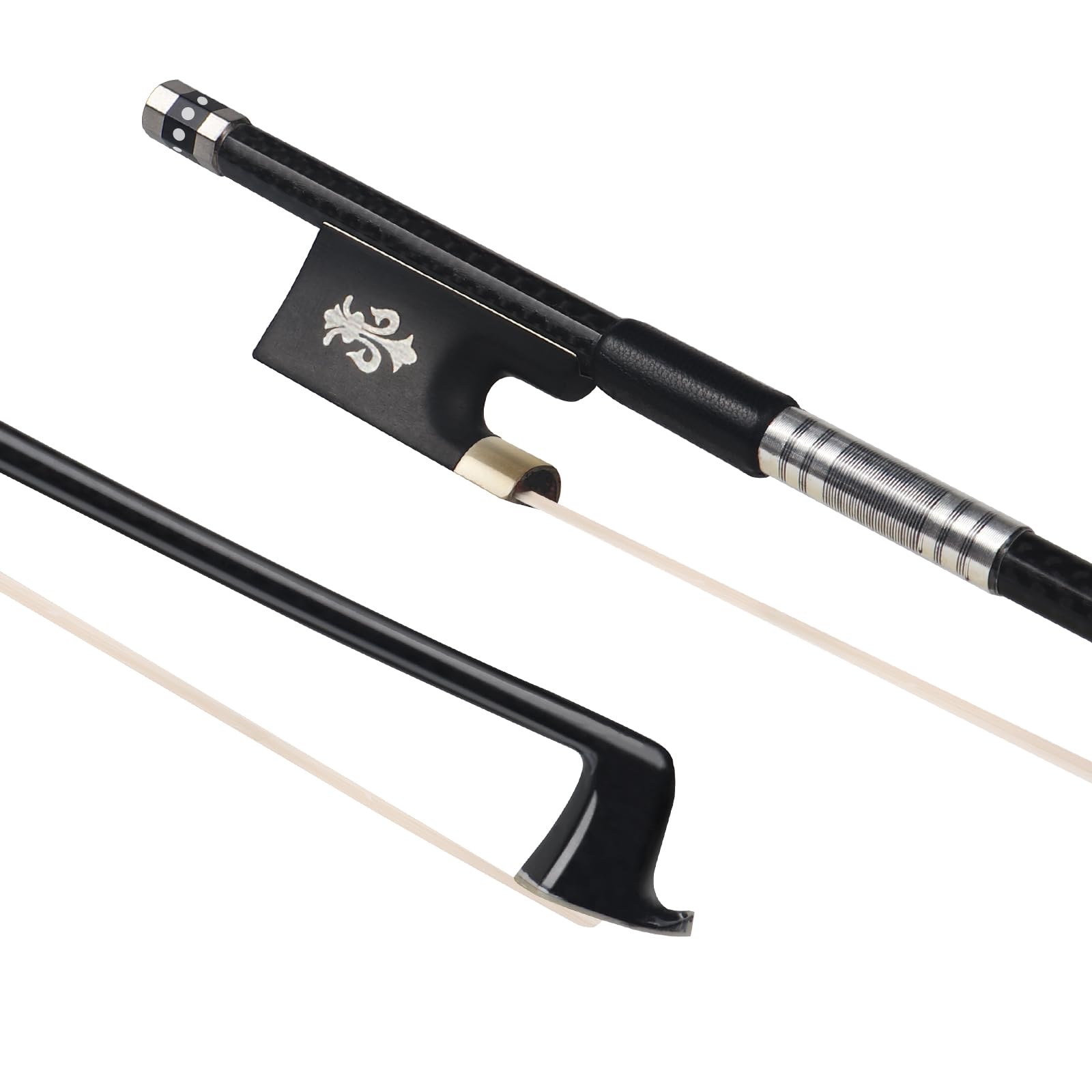 Kmise Carbon Fiber Violin Bows: Lightweight Violin Bow 4/4, Anti-Deformation Full Size Fiddle Bow, Ultra-Stretchy Horse Hair, Gi