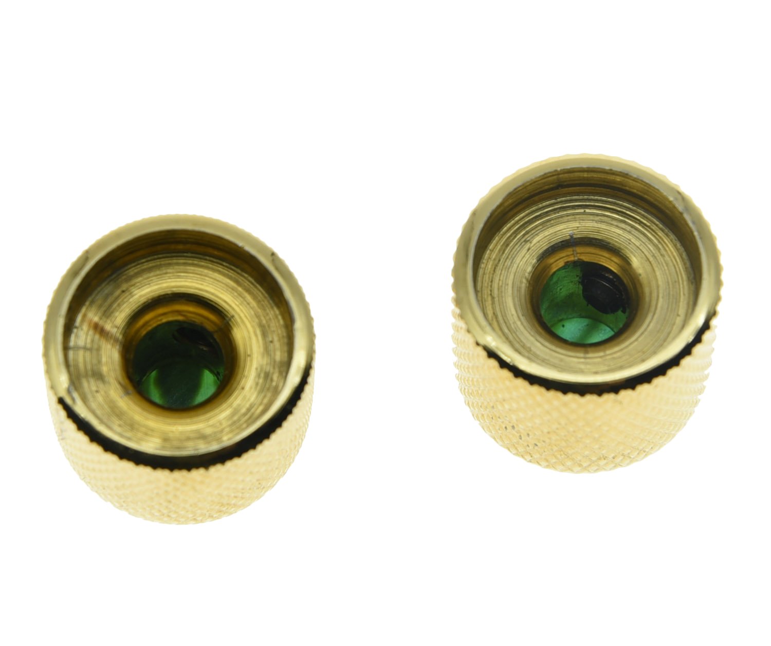 KAISH Gold Set of 2 Abalone Top Guitar Knobs Dome Knobs Bass Knob with Set Screw for Tele/Telecaster