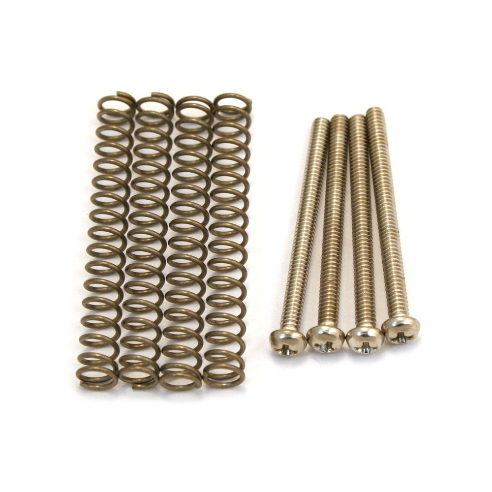 4 Humbucking Mounting Screws W/Springs 1-1/4'' Nickel