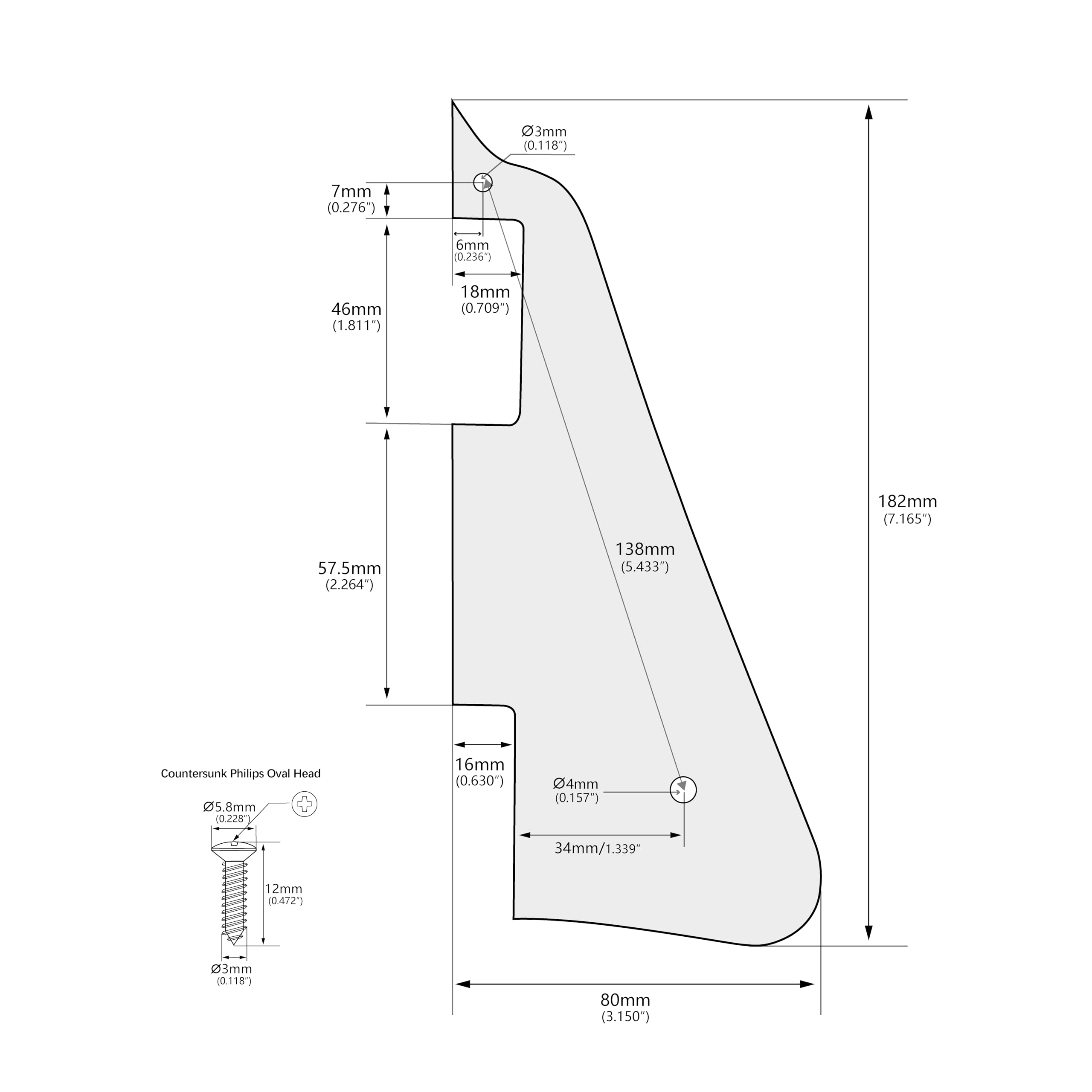 Banworks 1 Ply Les Paul Pickguard LP Pickguard Scratch Plate 2-Hole Electric Guitar Pickguard for Epiphone EPI Les Paul LP JT/HB