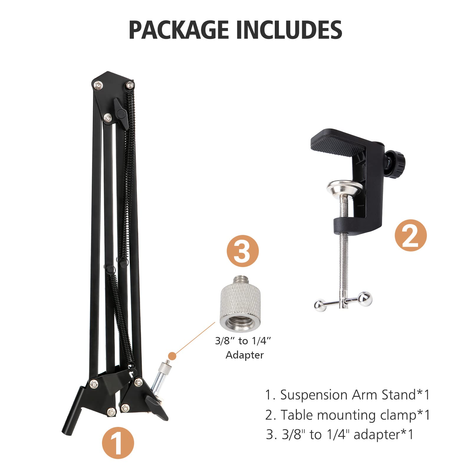 For Elgato Wave 3 Boom Arm Microphone Stand, Professional Mic Boom Arm Mic Stand Compatible with Elgato Wave:3 USB Condenser Mic