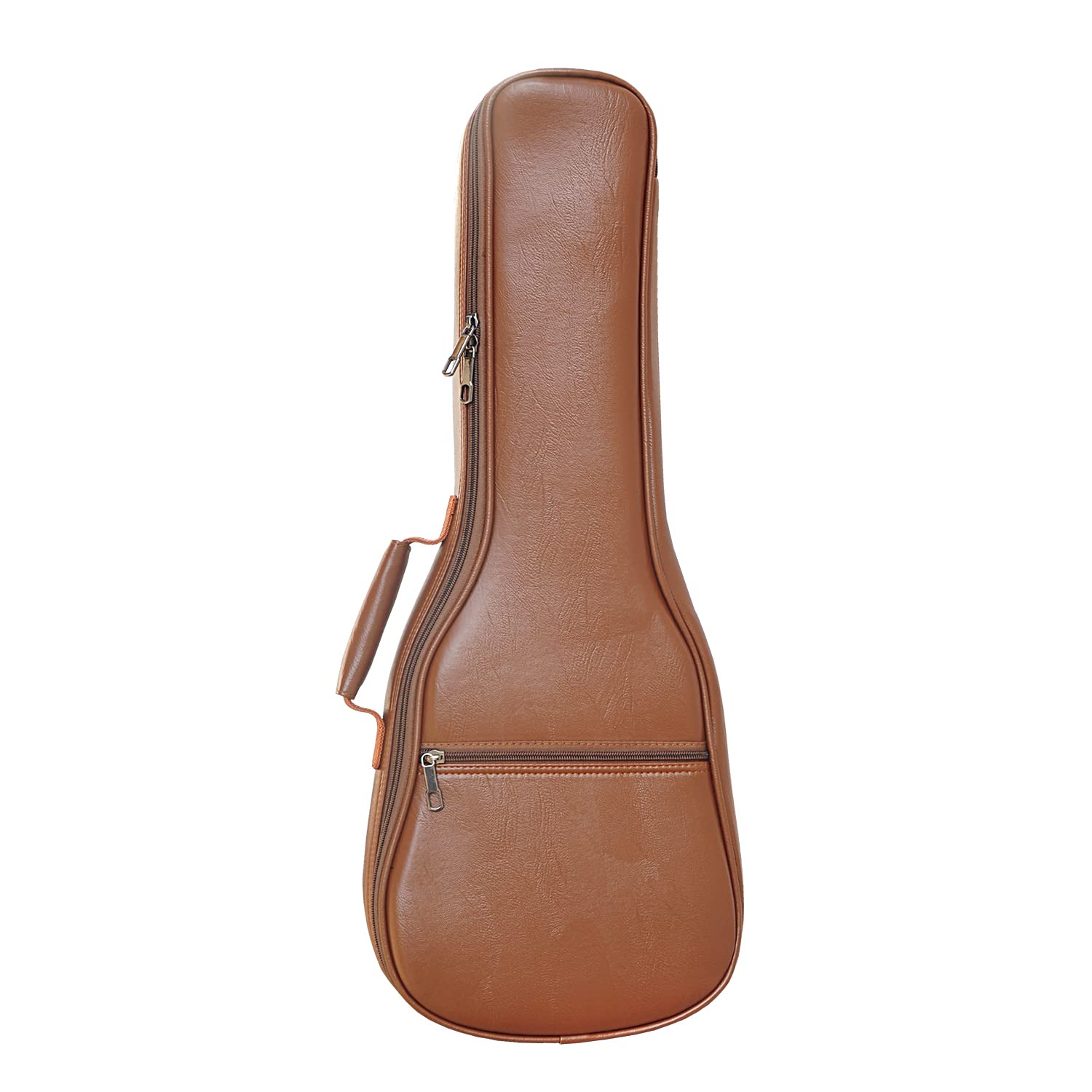 Farcaya Ukulele Case Bag Baritone 30 inch Uke Gig Bag Dual Shoulder straps Backpack PU Leather 0.5 inch 12MM Thick Padding (Brow