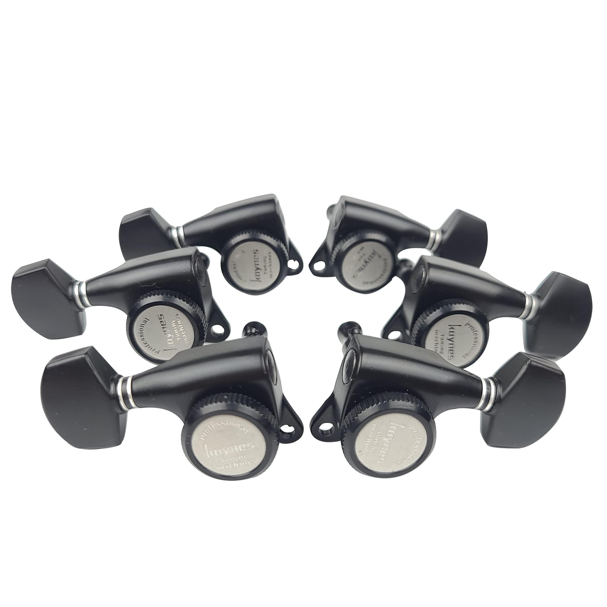 Kaynes Guitar Locking Tuners - 18:1 Black Lock String Tuning Keys Pegs Machine Heads Tuners For Strat Tele Lespaul Lp Sg Most El
