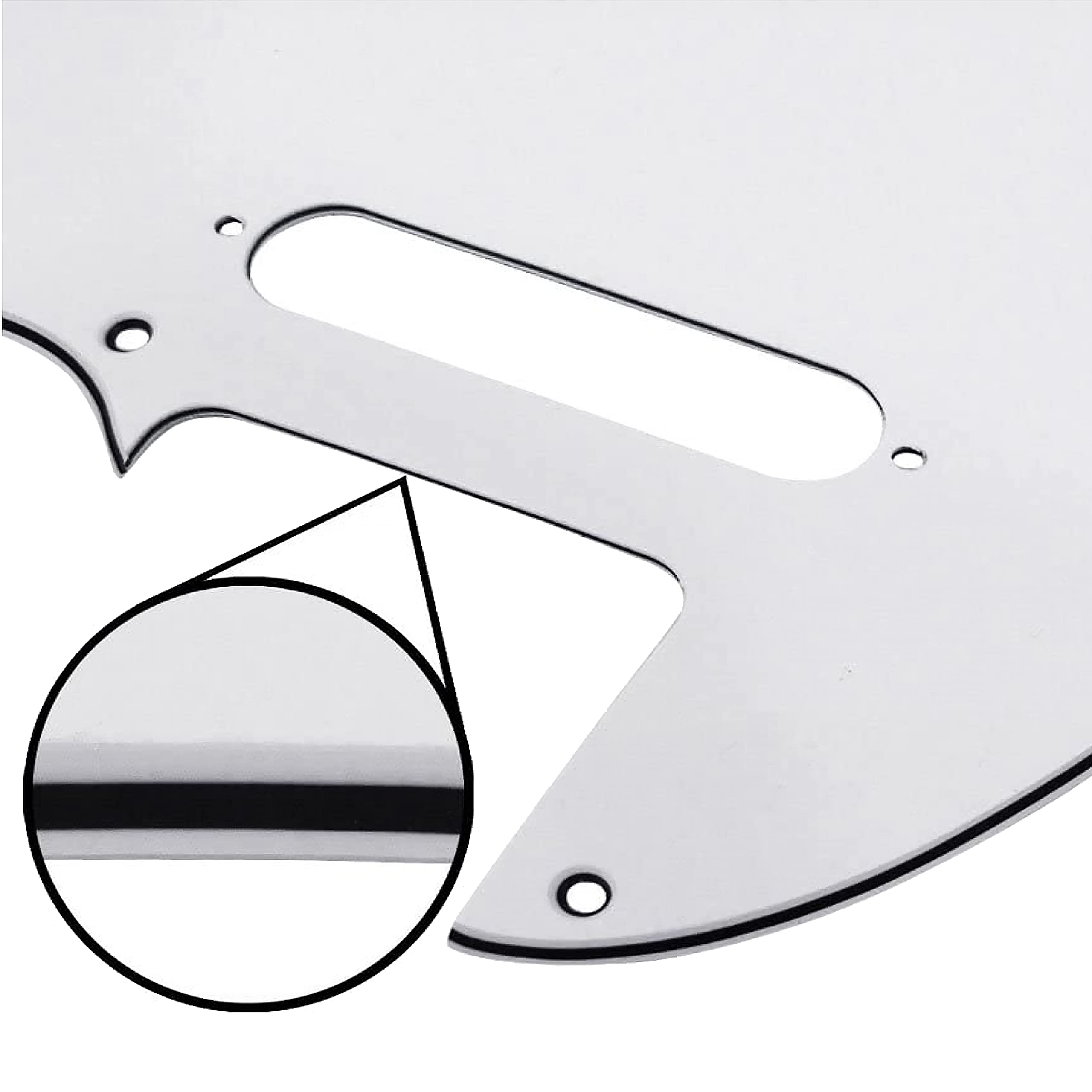 BexGears 8 Hole Electric Guitar Pickguard for TL style Guitar Parts (3Ply White)
