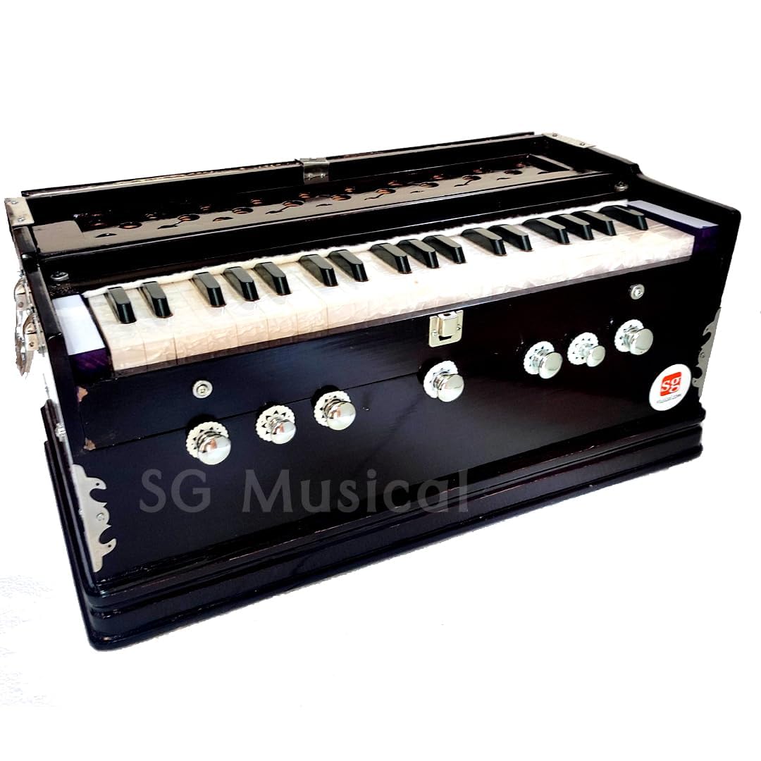 Sg Musical 39 Keys Harmonium With Bag, Double Reed-Bass Male, Double-Bellow, 7 Stopper. Export Quality