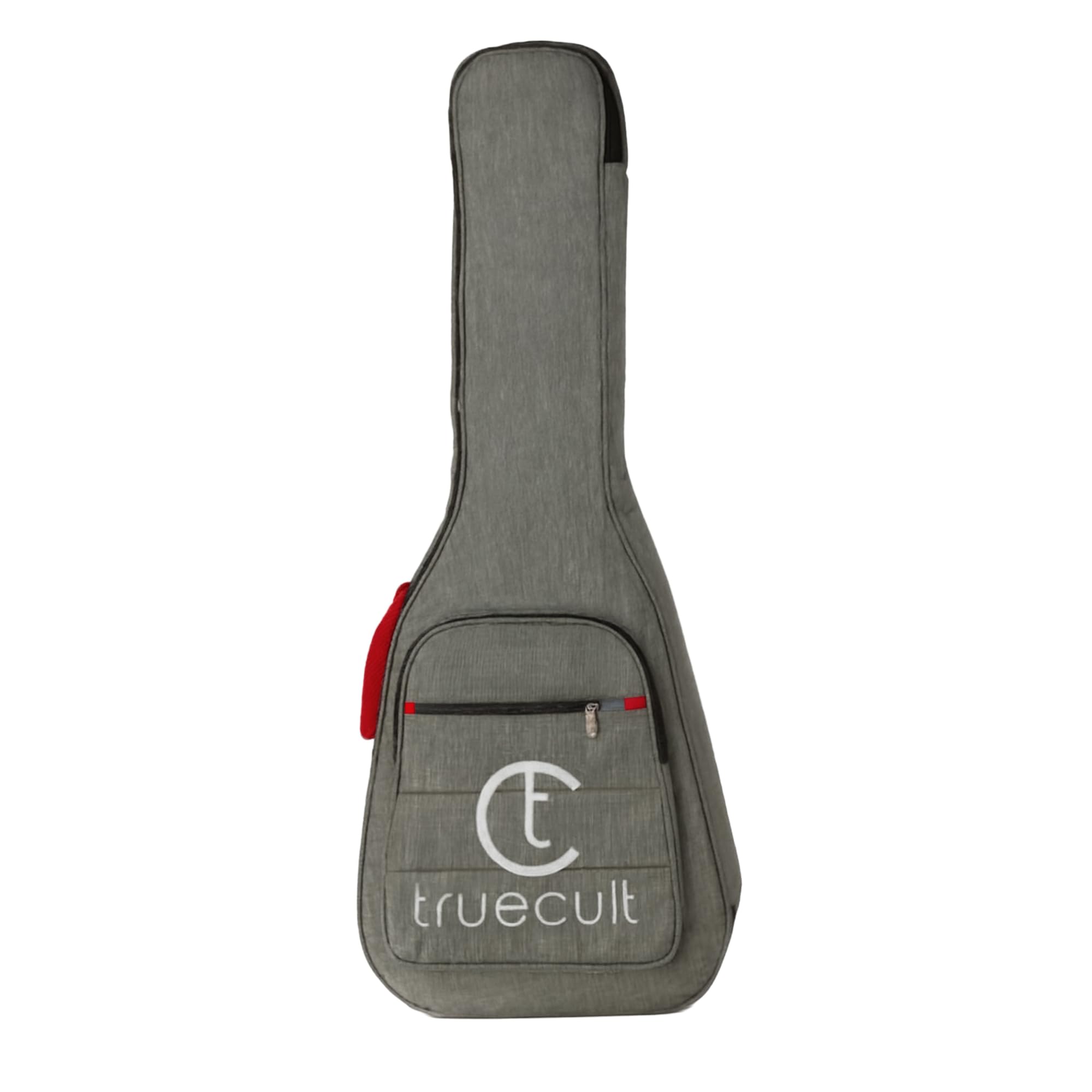 True Cult Acoustic Guitar Bag Compatible With All 38; 39; 40; 41; 42 Inches Guitar (Acoustic Guitar Bag, Grey Red)