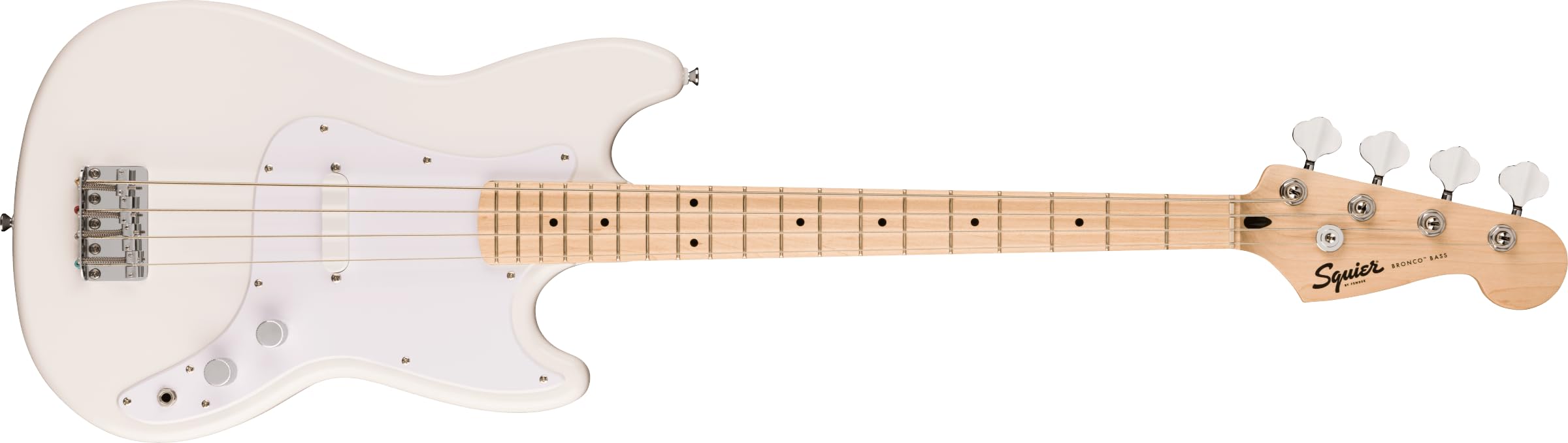 Squier Squier Sonic Bronco Bass, Arctic White, Maple Fingerboard