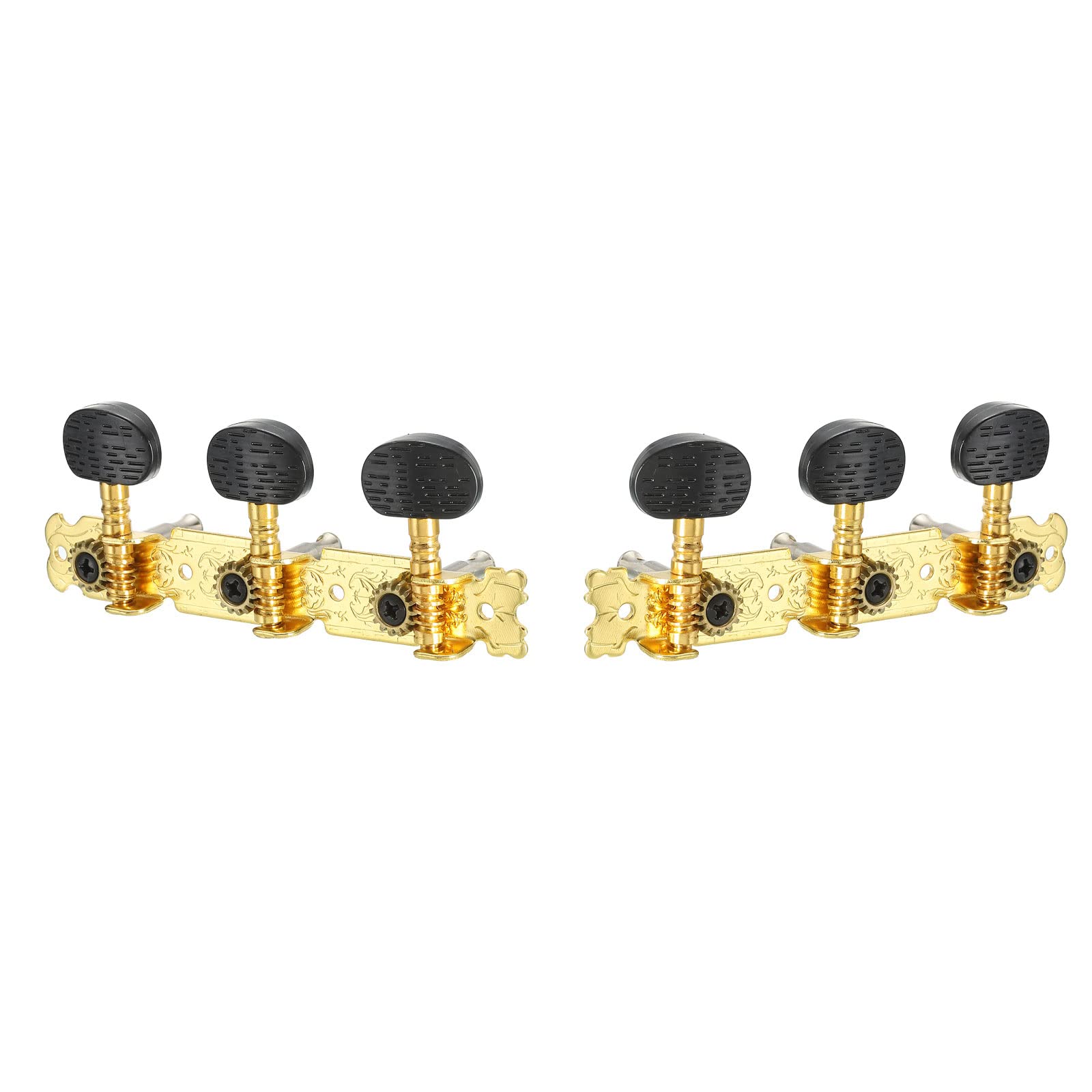 PATIKIL Classical Guitar String Tuning Pegs Chrome Plated Machine Heads Tuning Keys Tuners Single Hole for Classical Guitar 3L 3
