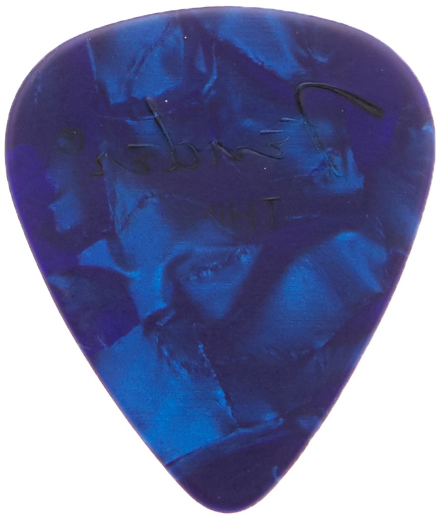 Fender 351 Shape Classic Thin Celluloid Picks, 12 Pack, Blue Moto for electric guitar, acoustic guitar, mandolin, and bass