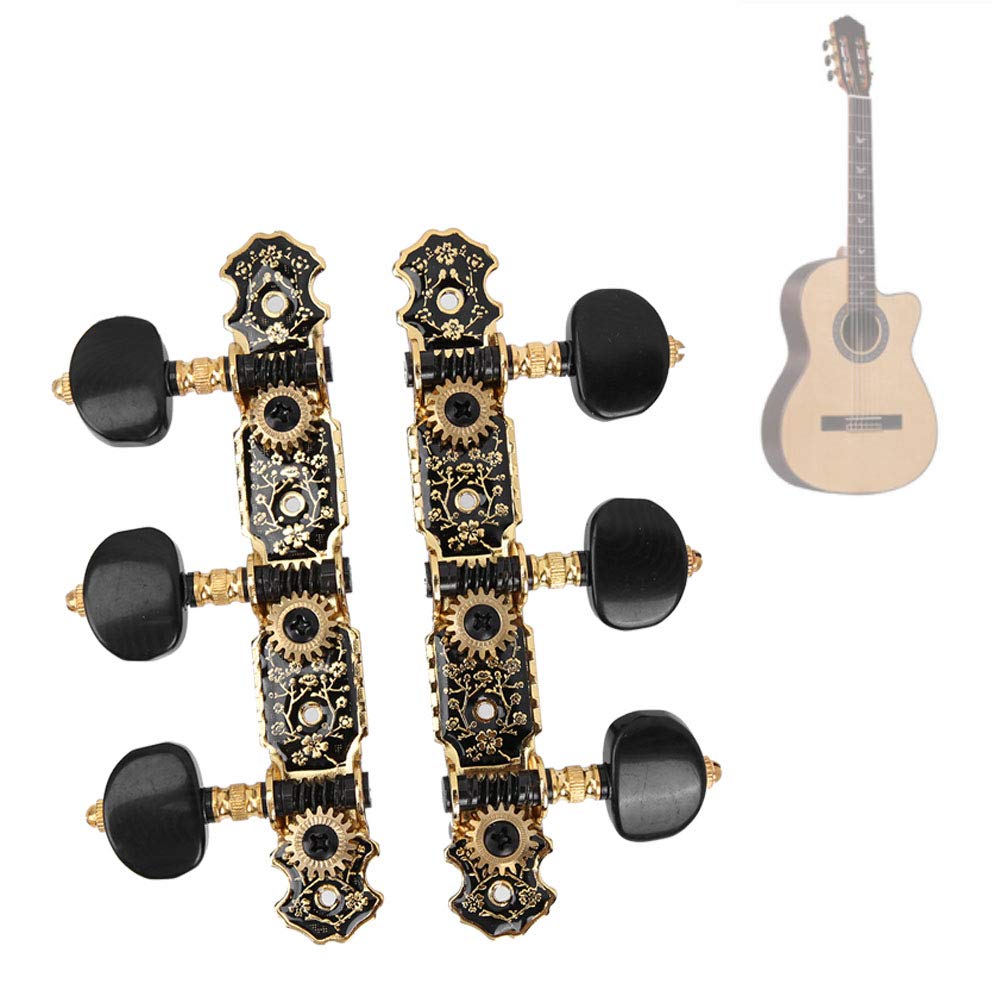 Guitar Tuning Pegs, Knobs Tuning Keys Machine Heads Replacement 3L3R String Tuner Exquisite Tuning Fast and Accurately Enclosed