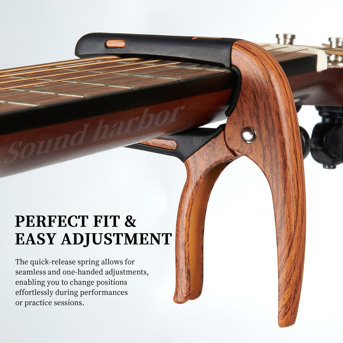Guitar Capo for Acoustic and Electric 6 String Guitars (1 Pack Roswood Capo)