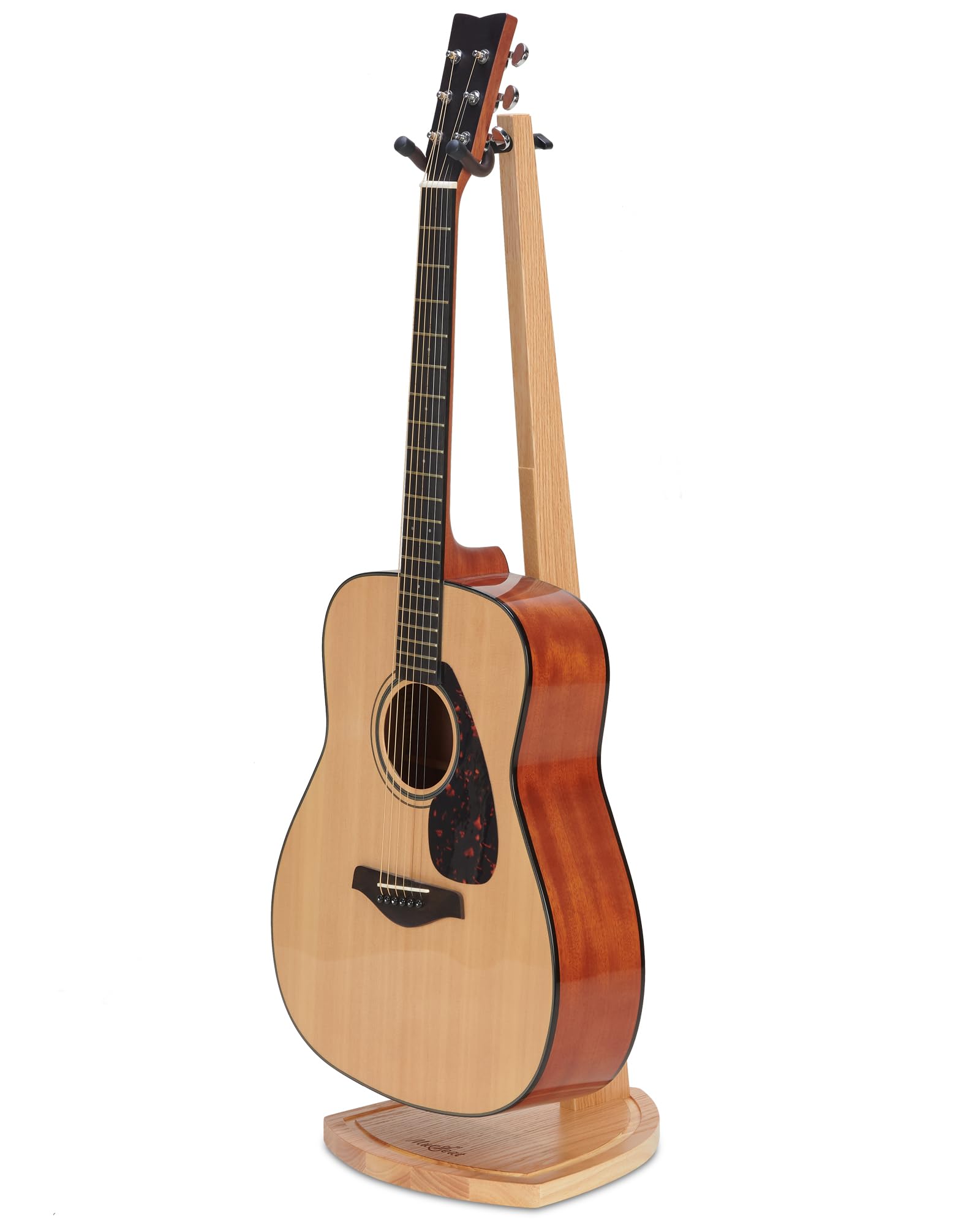 Musbeat Guitar Stand, Acoustic Guitar Stand, Red Oak Wooden Guitar Stand, Floor Guitar Stand for Acoustic Guitar, Mandolin, Wood