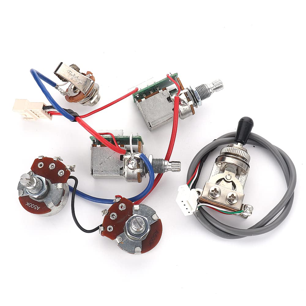 XIYANGJUAN Electric Guitar Wiring Harness Pickup Pro Wiring Harness Push Pull Pots/w 3 Way Switches for LP SG Style Guitar