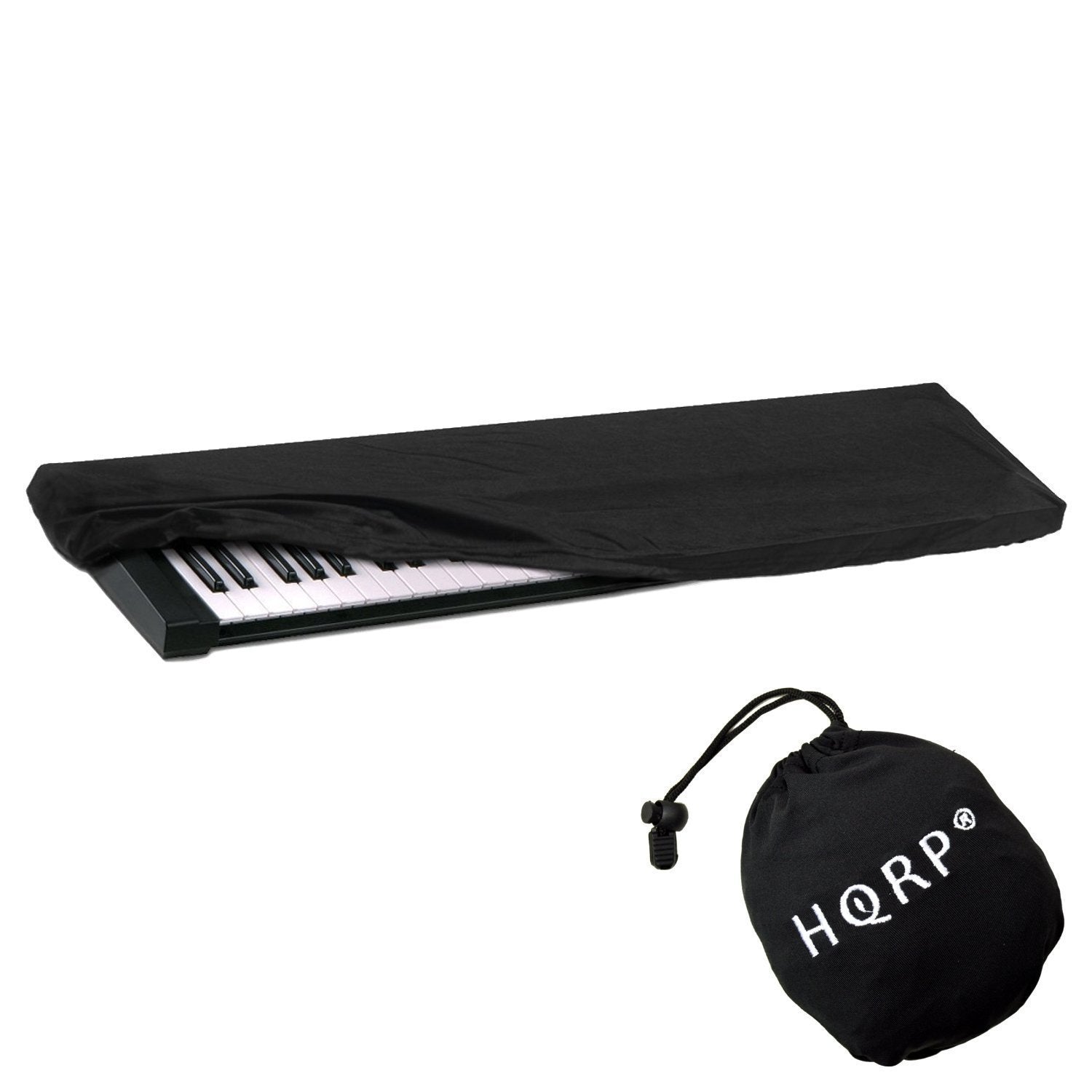 HQRP Elastic Keyboard Dust Cover compatible with Casio CDP-100 CDP-120 CDP-130BK/SR CDP-130BK CDP-130 CDP-220 CDP-220R CDP-230RB