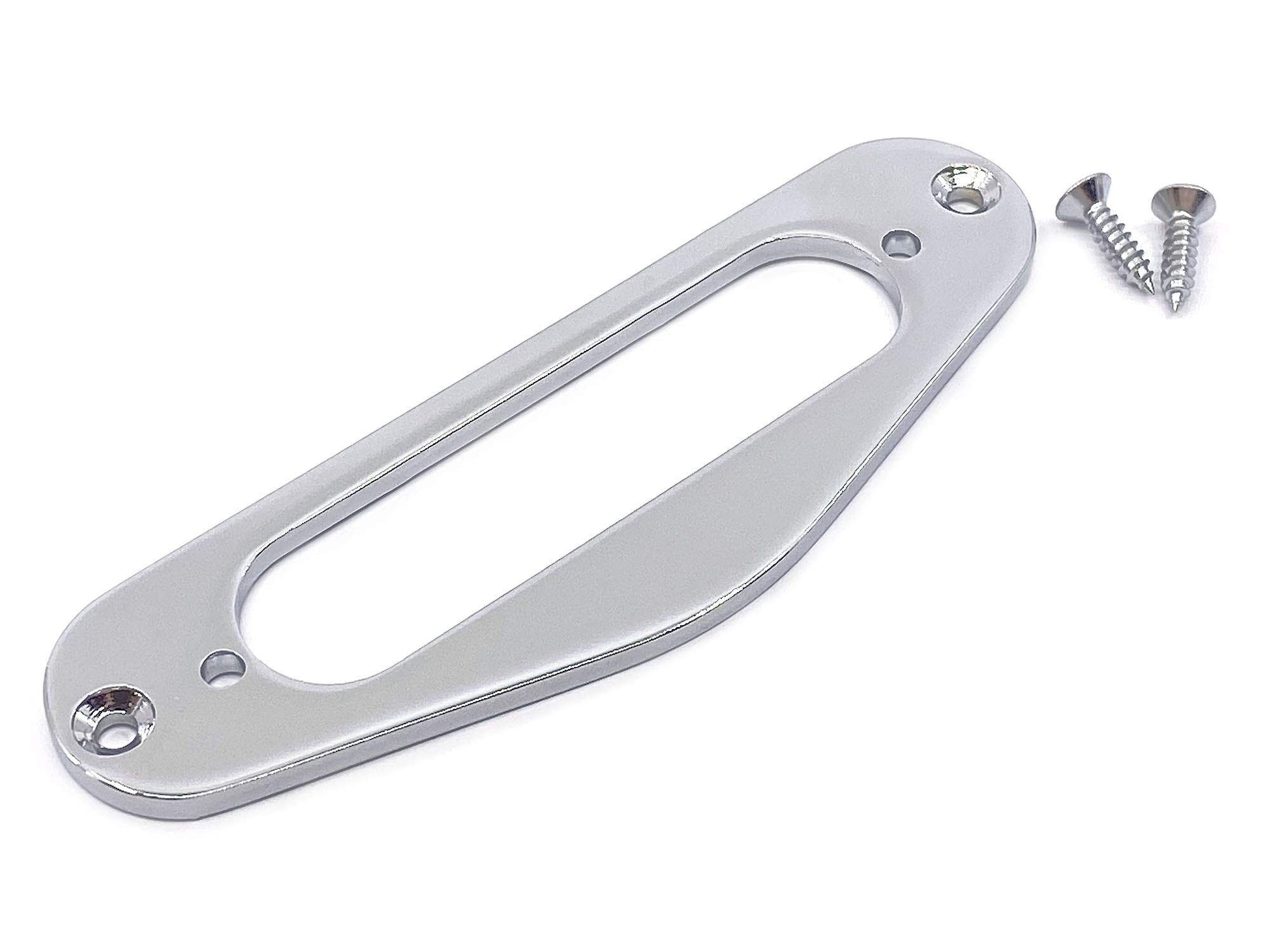 Mounting Ring With Screws For Fender Telecaster Single Coil Neck Pickup - Chrome
