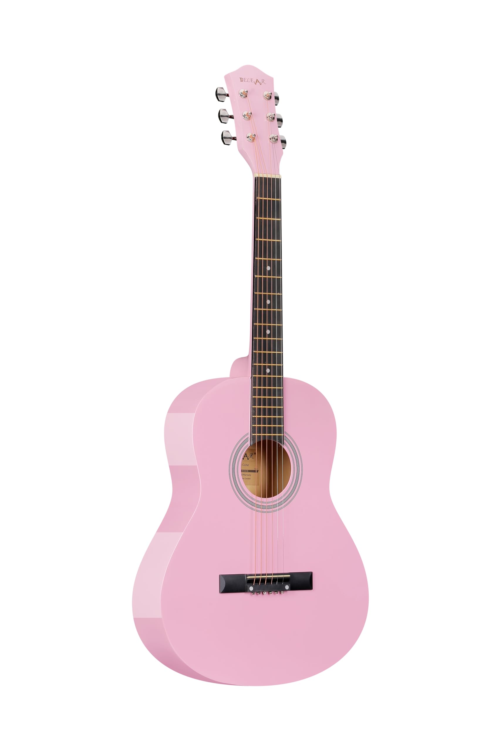 Belear Ag-36 Acoustic Guitar, 36Inch Pink Travel Guitar