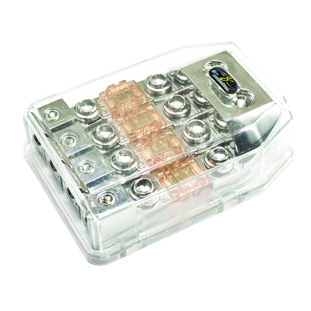 Stinger Shd821 Hpm Series Manl/Midi Fused Power Distribution Block With Satin Chrome Finish