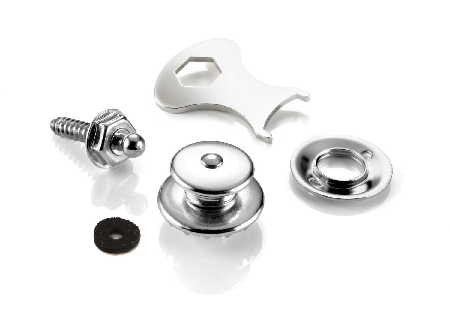 Loxx 13611 Strap Lock System For Electric Guitar/Bass (Chrome)