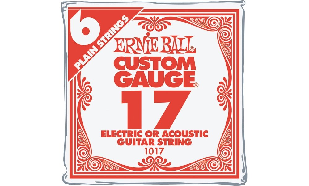 Ernie Ball Nickel Plain Single Guitar String .017 6-Pack
