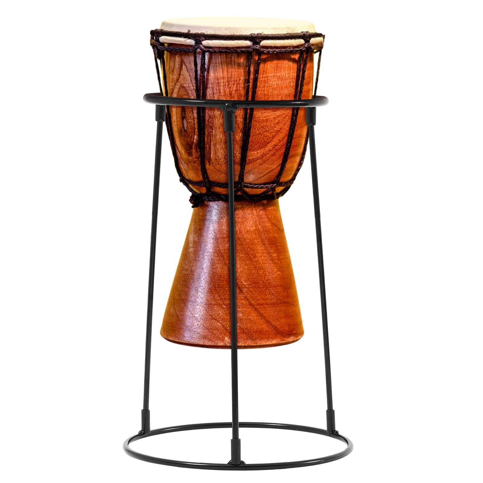 Moxweyeni Lightweight Djembe Stand Portable Drum Stand Carbon Steel Standing Support Frame for Percussion African Bongo Drum(8.4