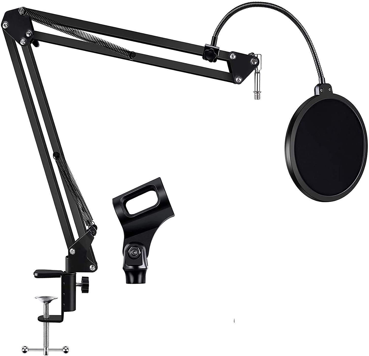 Techtest Heavy Duty Suspension Scissor Boom Arm Stand Holder For Professional Dynamic Mic Condenser Microphone Recording Studio 
