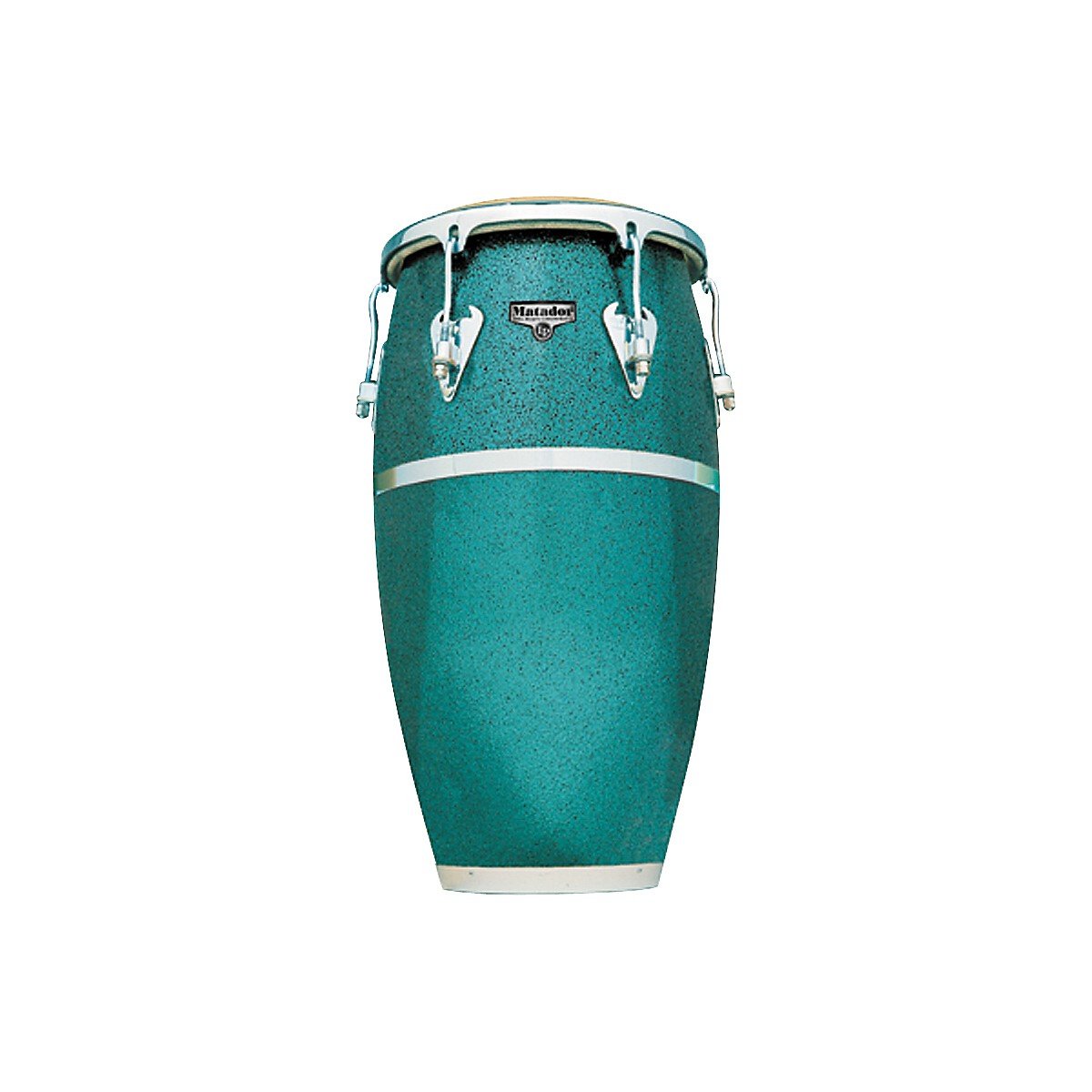 Latin Percussion M654S-KR Matador Fiberglass 12-1/2-Inch Tumbadora - Raul Rekow Signature Green Glitter/Chrome