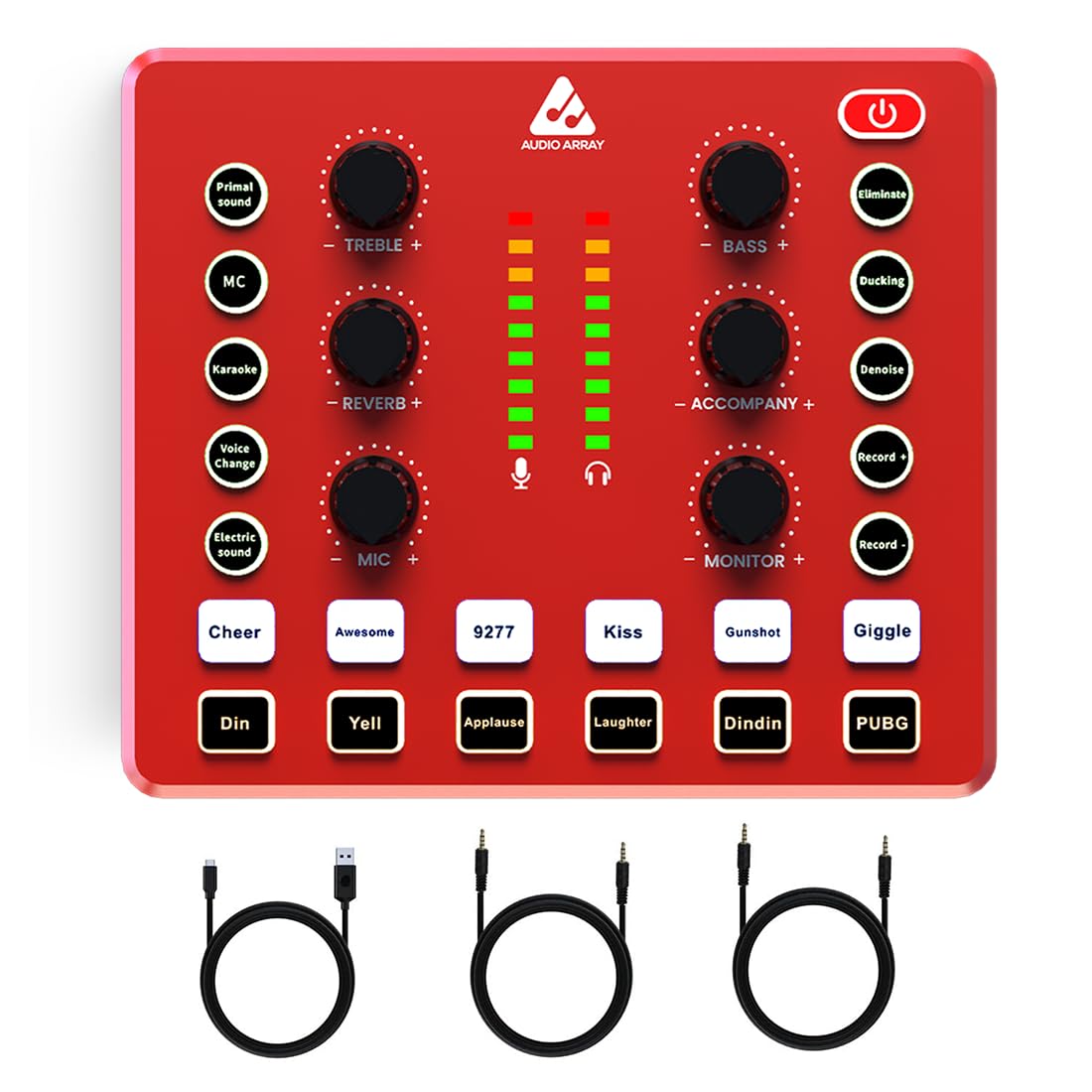 Audio Array Ai-11 Usb Bluetooth Soundcard, 1Ch Mixer, Audio Interface | 2 Condenser In, 2 Out |2 Live Out+1 Accompany In | Otg F