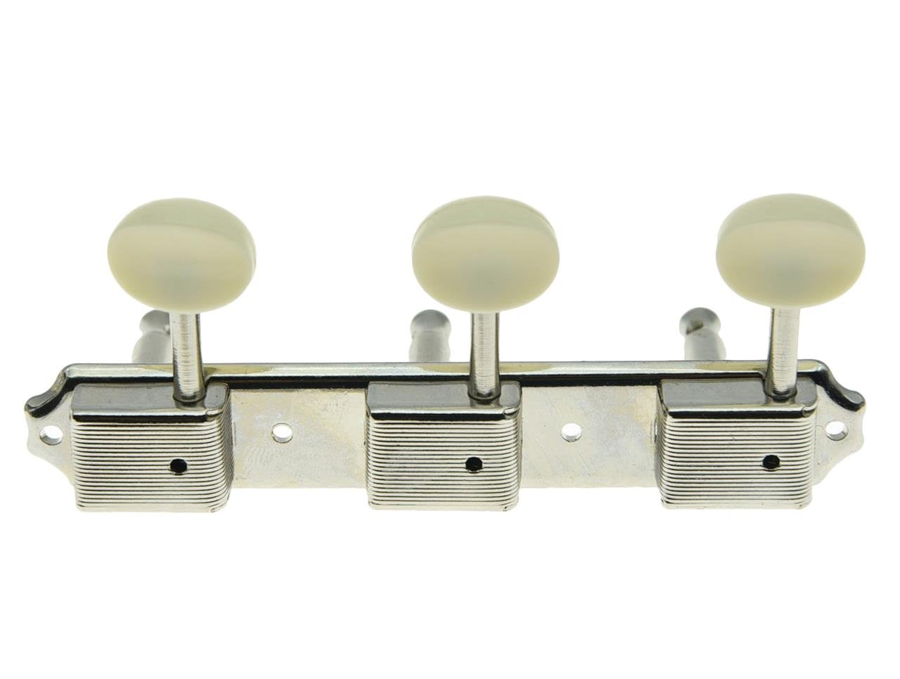 Dopro Nickel w/Aged White 3 per side 3x3 on a Plate Vintage Guitar Tuning Keys for Epiphone LP JR