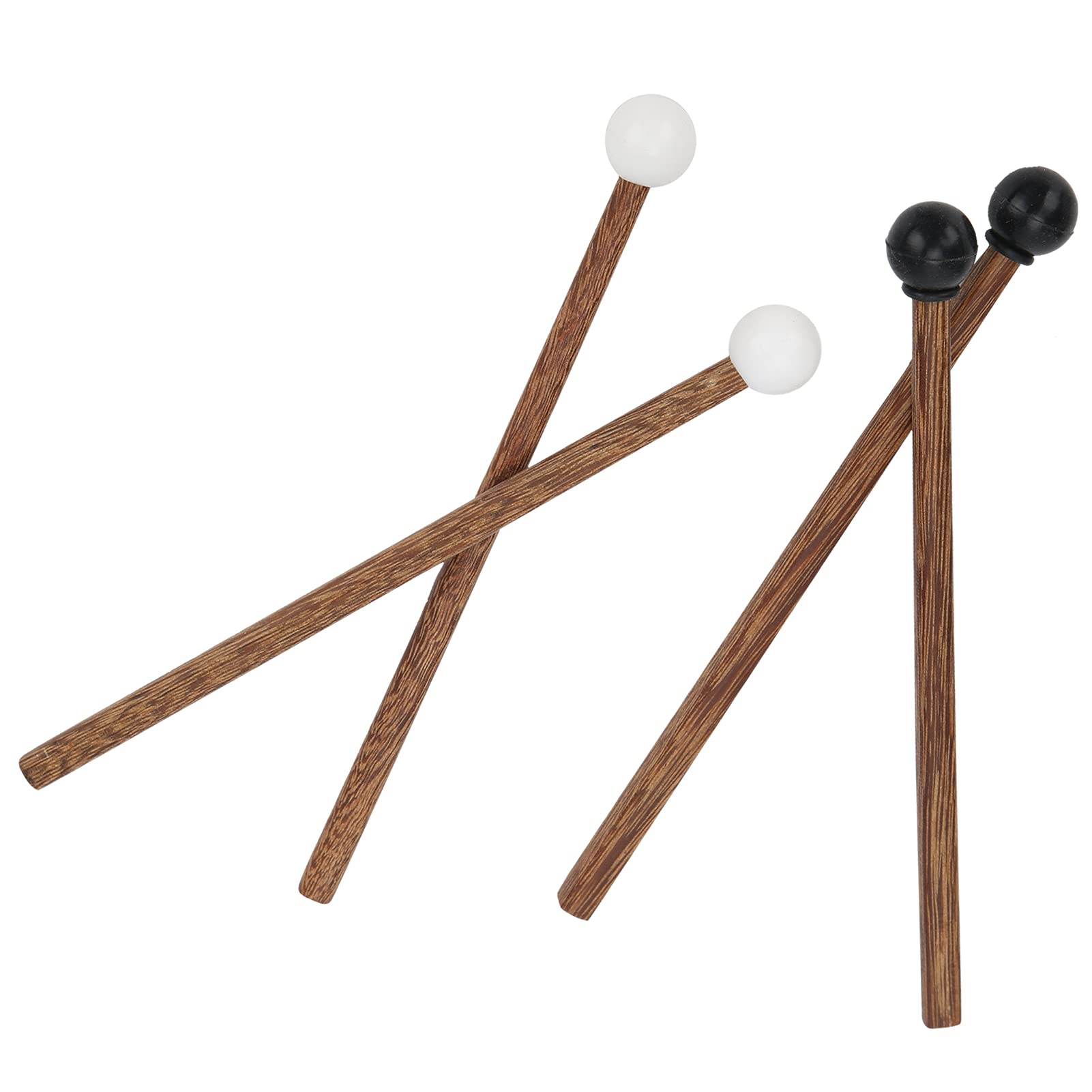 4Pcs Steel Tongue Drum Mallet, Childrens Rubber Drumsticks 6.5in Percussion Instrument Parts for Child Drummers and Practitione