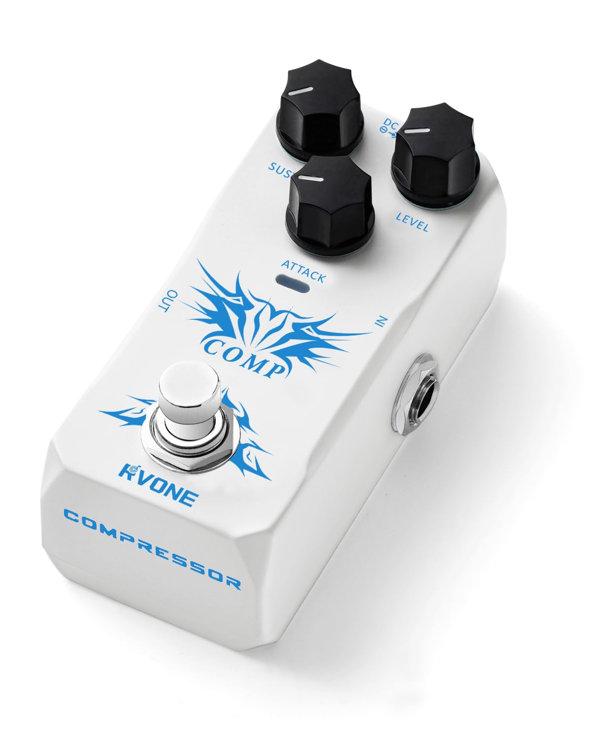 RVONE Analog Compressor Pedal Guitar/Bass, Studio-Grade Guitar Pedal Compressor, Guitar Effects Pedal for Electric Guitar Bass, 