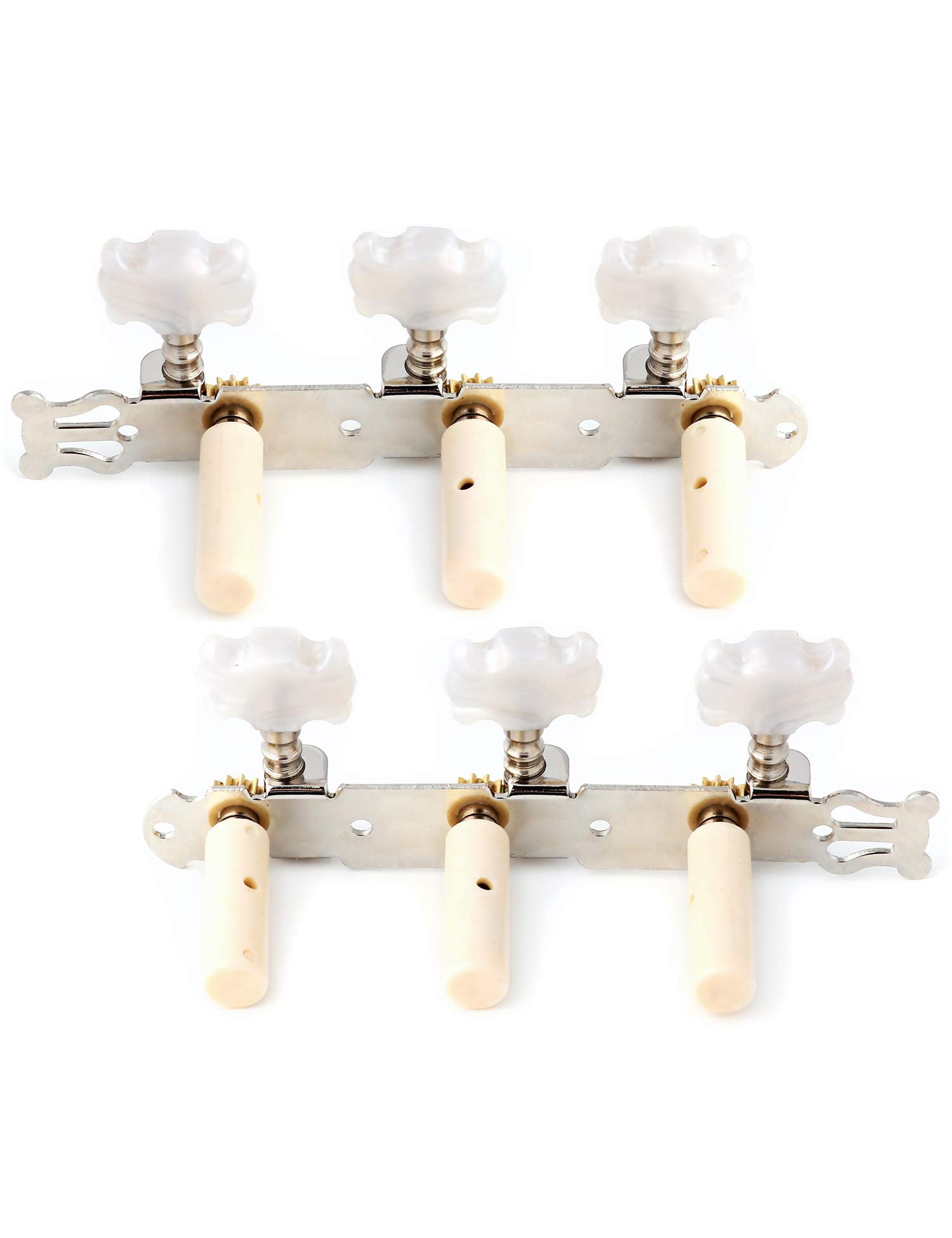 Metallor Guitar Tuning Pegs Machine Heads Tuning Keys Tuners for Classical Guitar Single Hole 3L 3R Chrome. (G311)