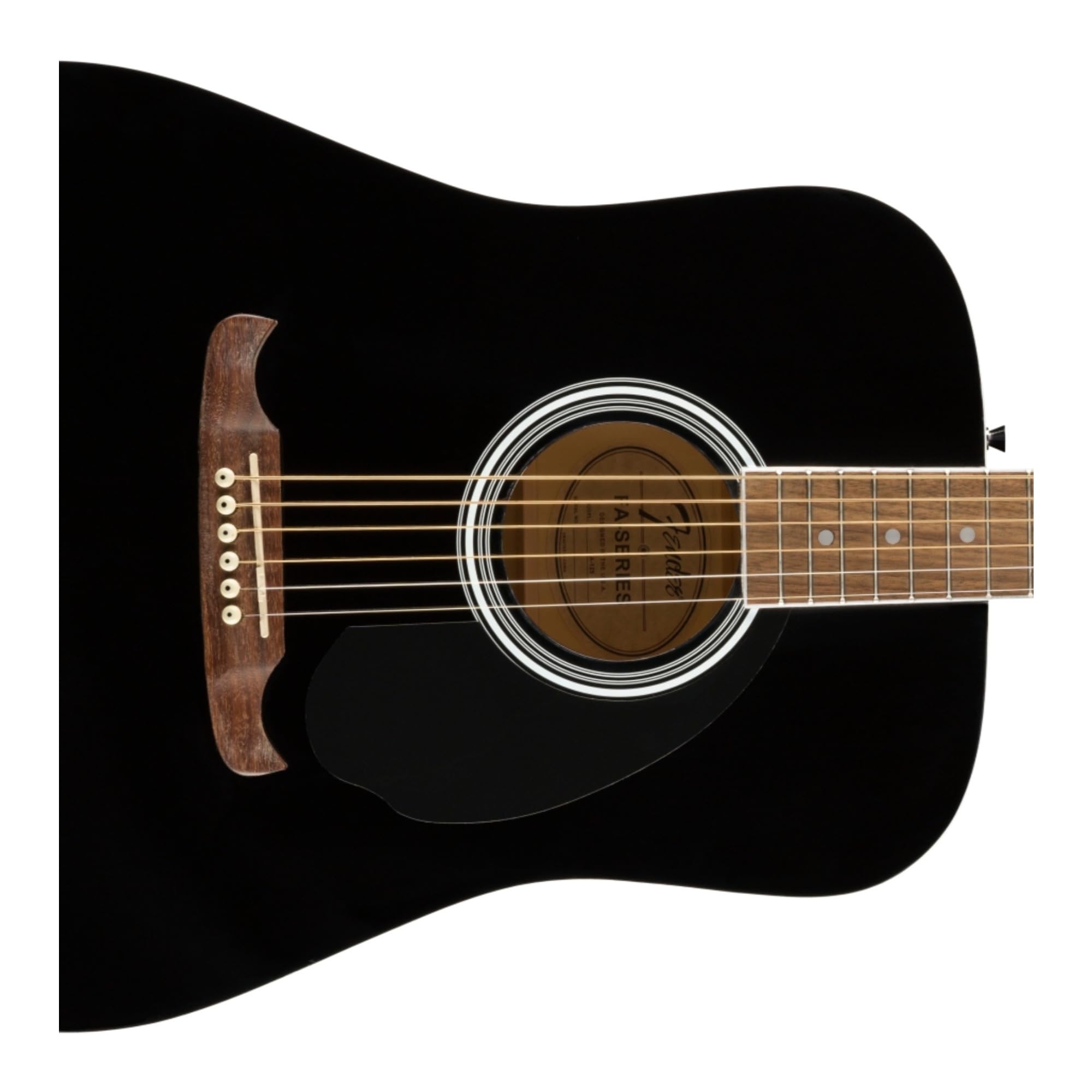 Fender FA-125 Dreadnought Acoustic Guitar, with 2-Year Warranty, Black, with Gig Bag