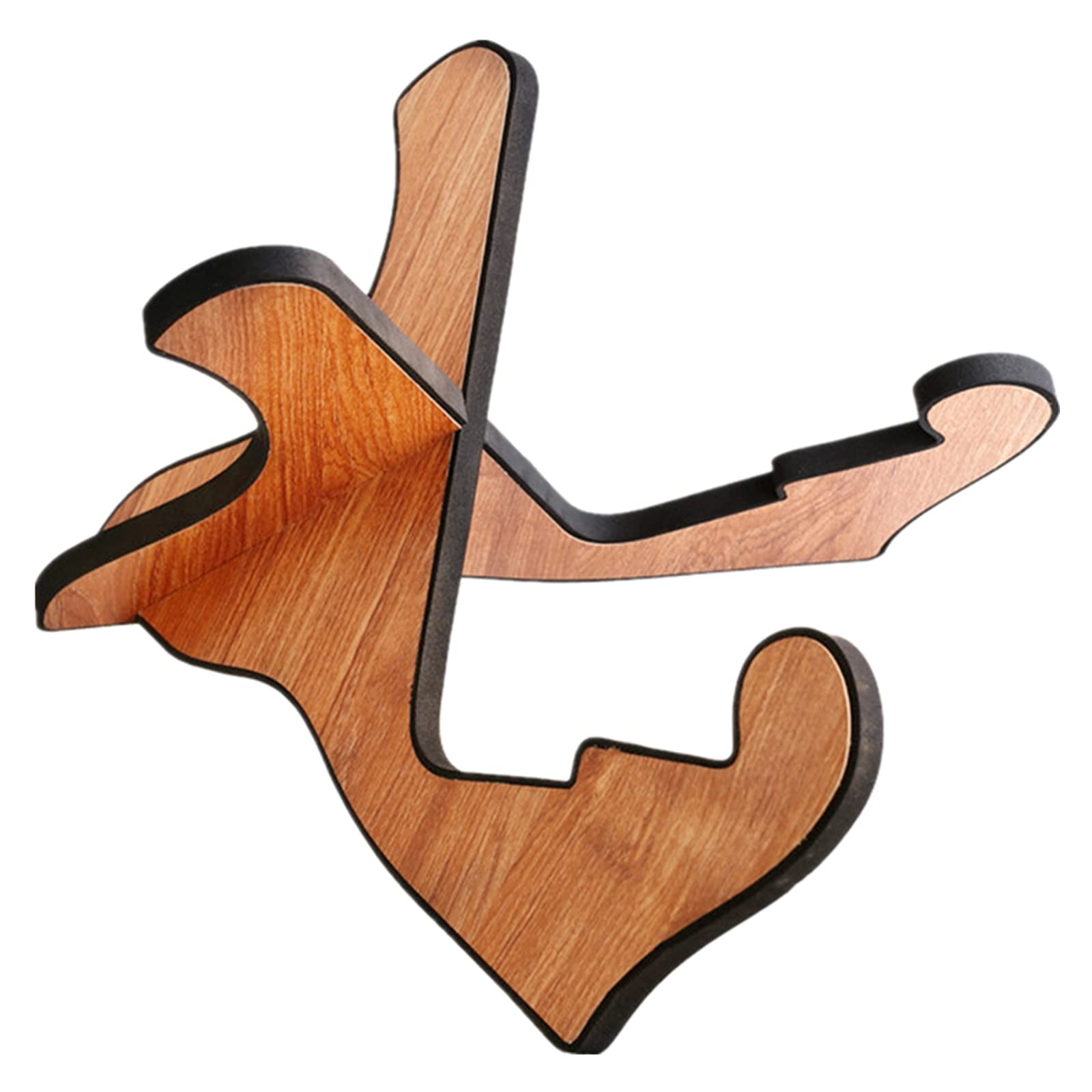 Miwayer Guitar Stand Wood Thickened Universal, With 0.12 Inch Soft Leather Ddge, Safe Non-Slip Portable Stringed Wooden Guitar R
