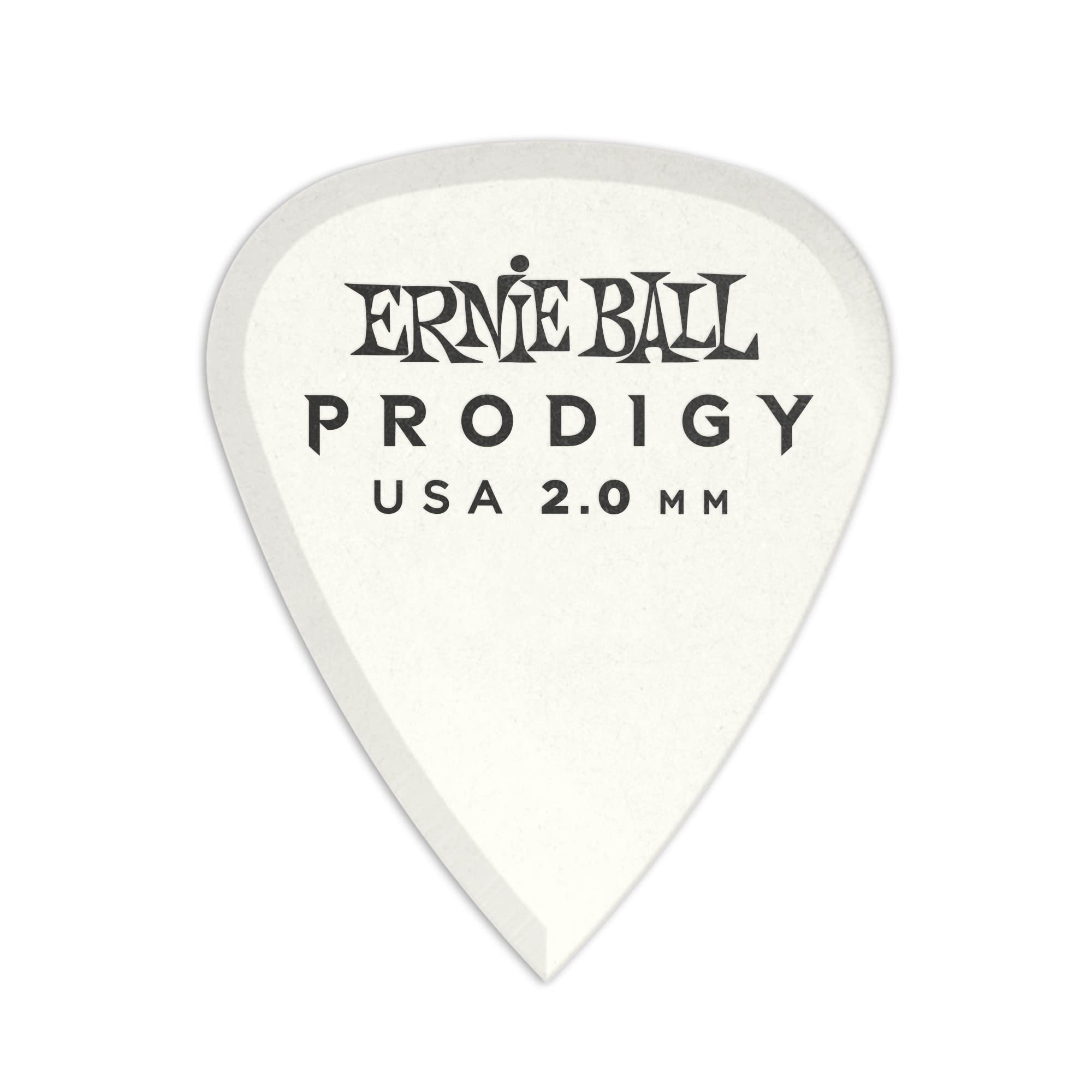 Ernie Ball Prodigy Guitar Picks, Standard, White 2.0mm, 6-pack (P09202)
