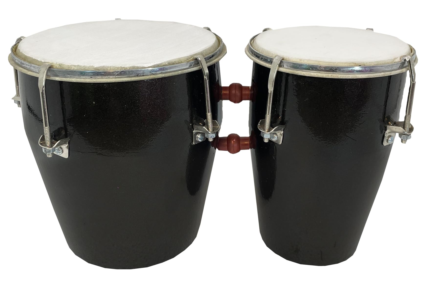 Gt Manufacturers Bongo| Metallic Colour Finesh Bongo Drum|Musical Instrument(Black)