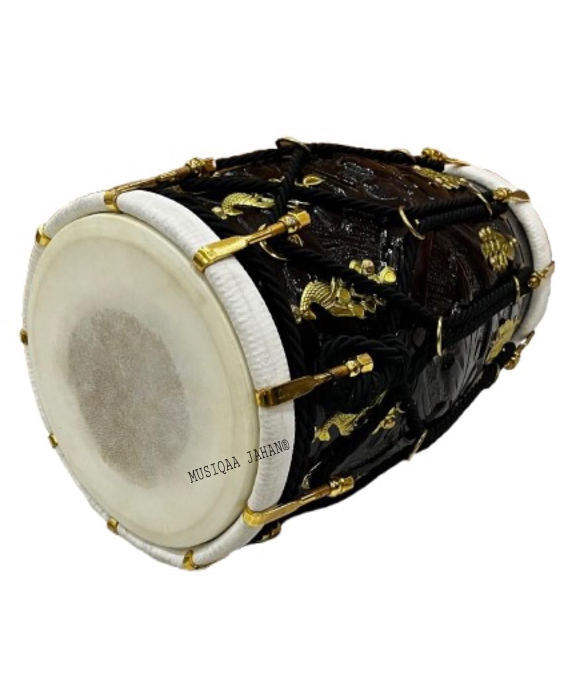 121 Professinal Hand Made Dholak Only For Dholak Lover (Golden Heavy Fitting)