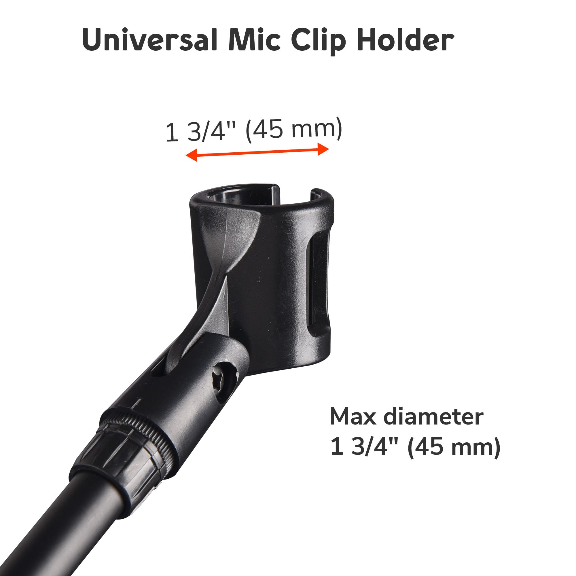 AW 2pcs Boom Mic Stand Floor Adjustable Height Mic Tripod Stand Dual Mic Clip Standing Boom Arm Mic Holder for Singing Live Stre